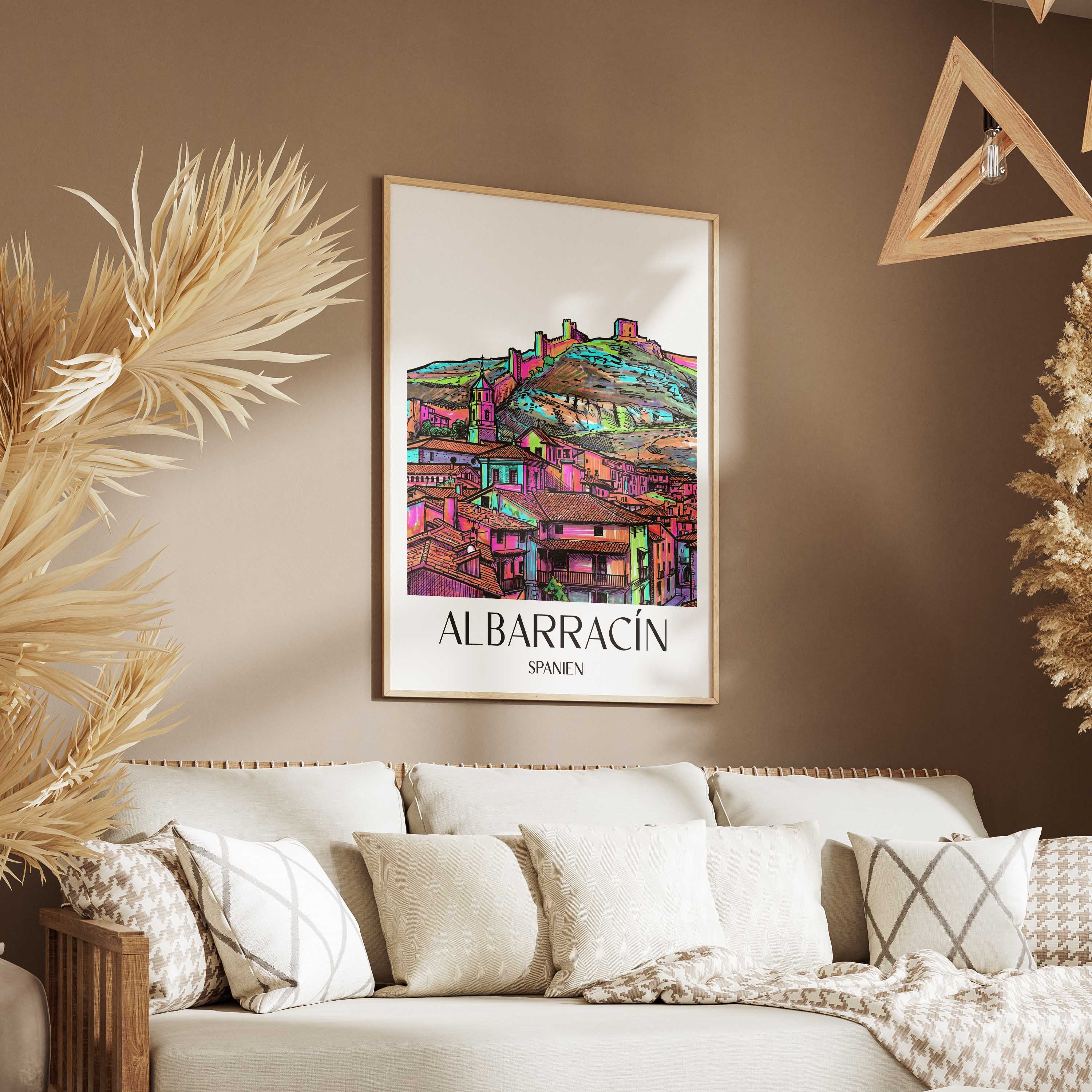 albarracín-spanien-spanien-poster-graffiti