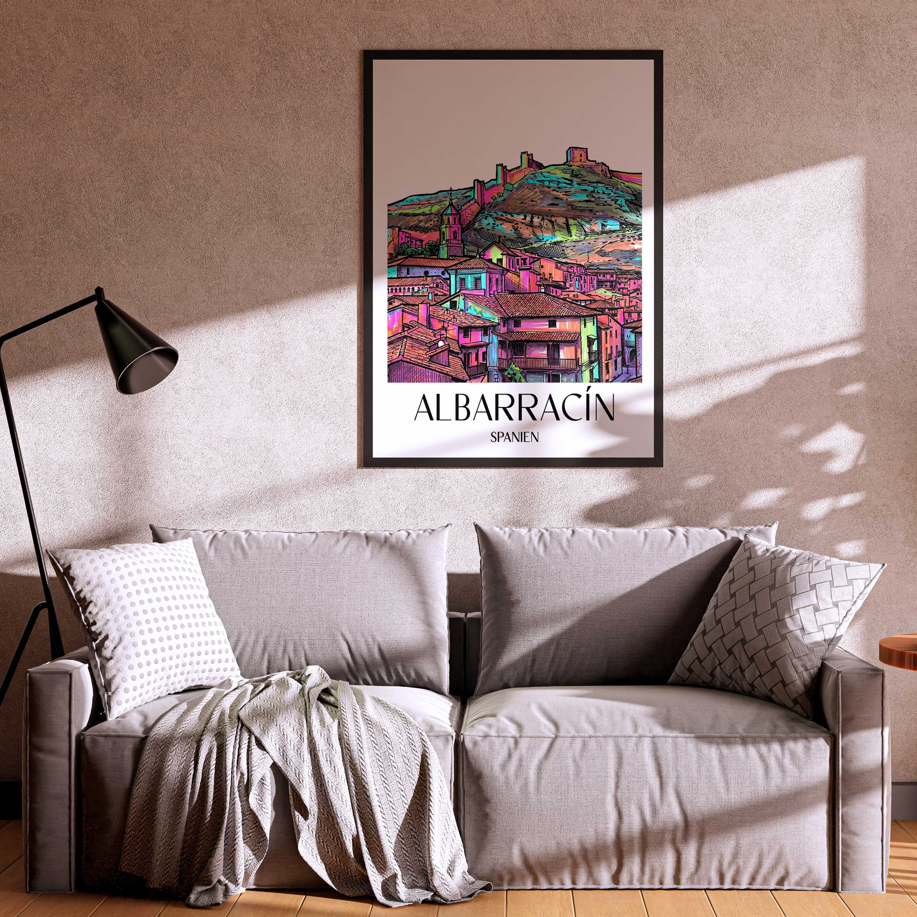 albarracín-spanien-spanien-poster-graffiti