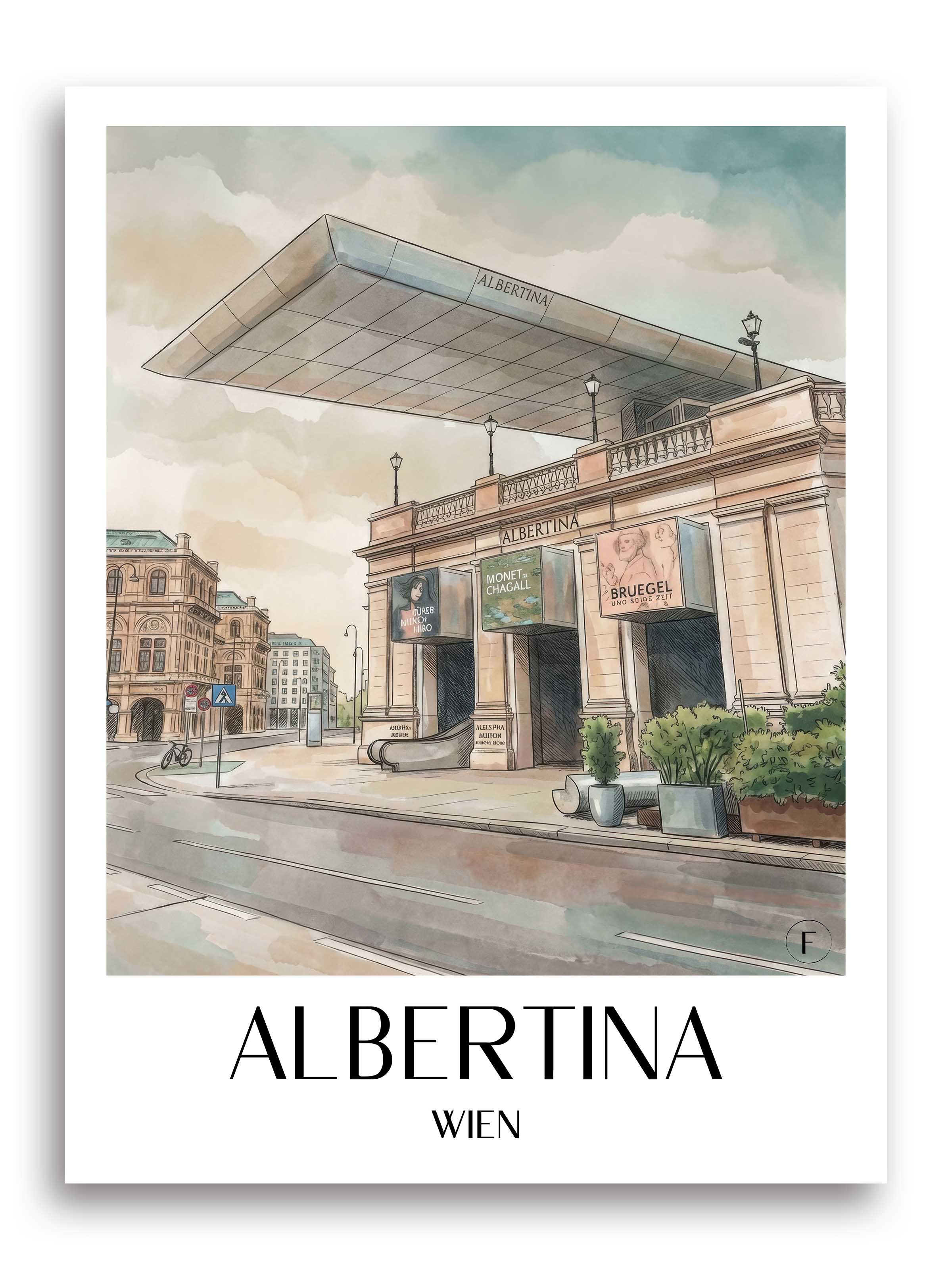 albertina--wien-österreich-poster-aquarell