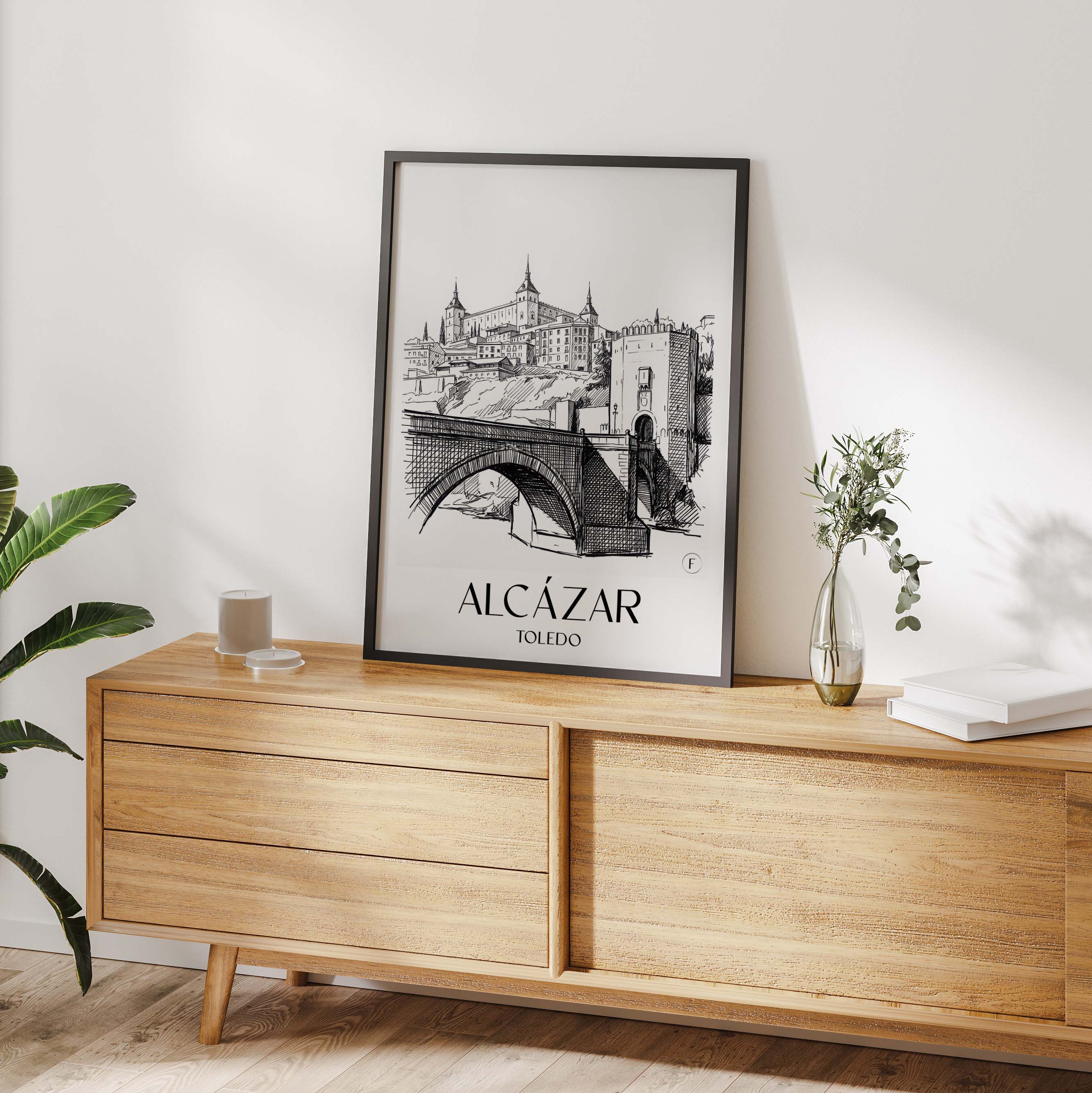 alcázar--toledo-spanien-poster-skizze