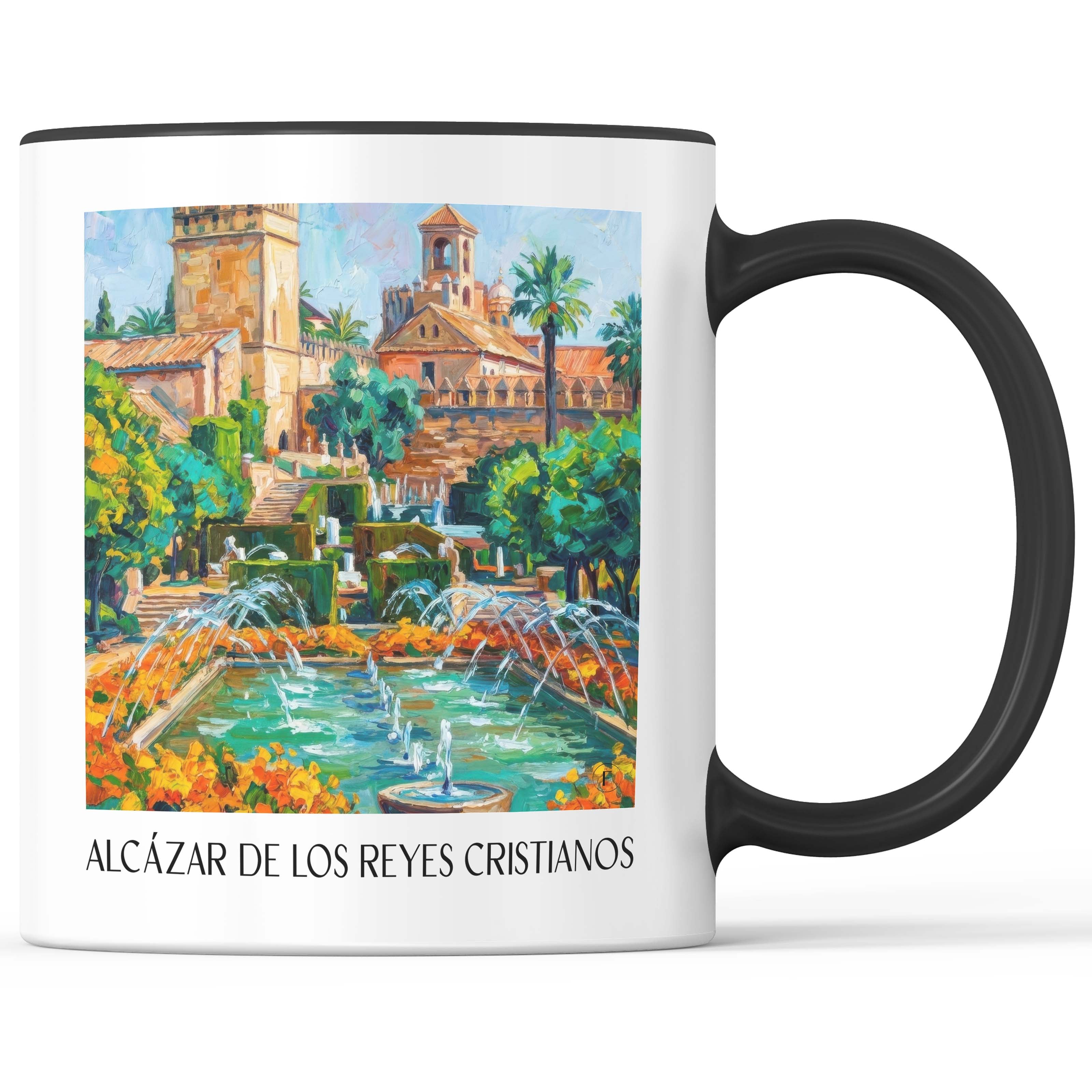 alcázar-de-los-reyes-cristianos-córdoba-spanien-kaffeebecher-oil-painting-oelgemaelde