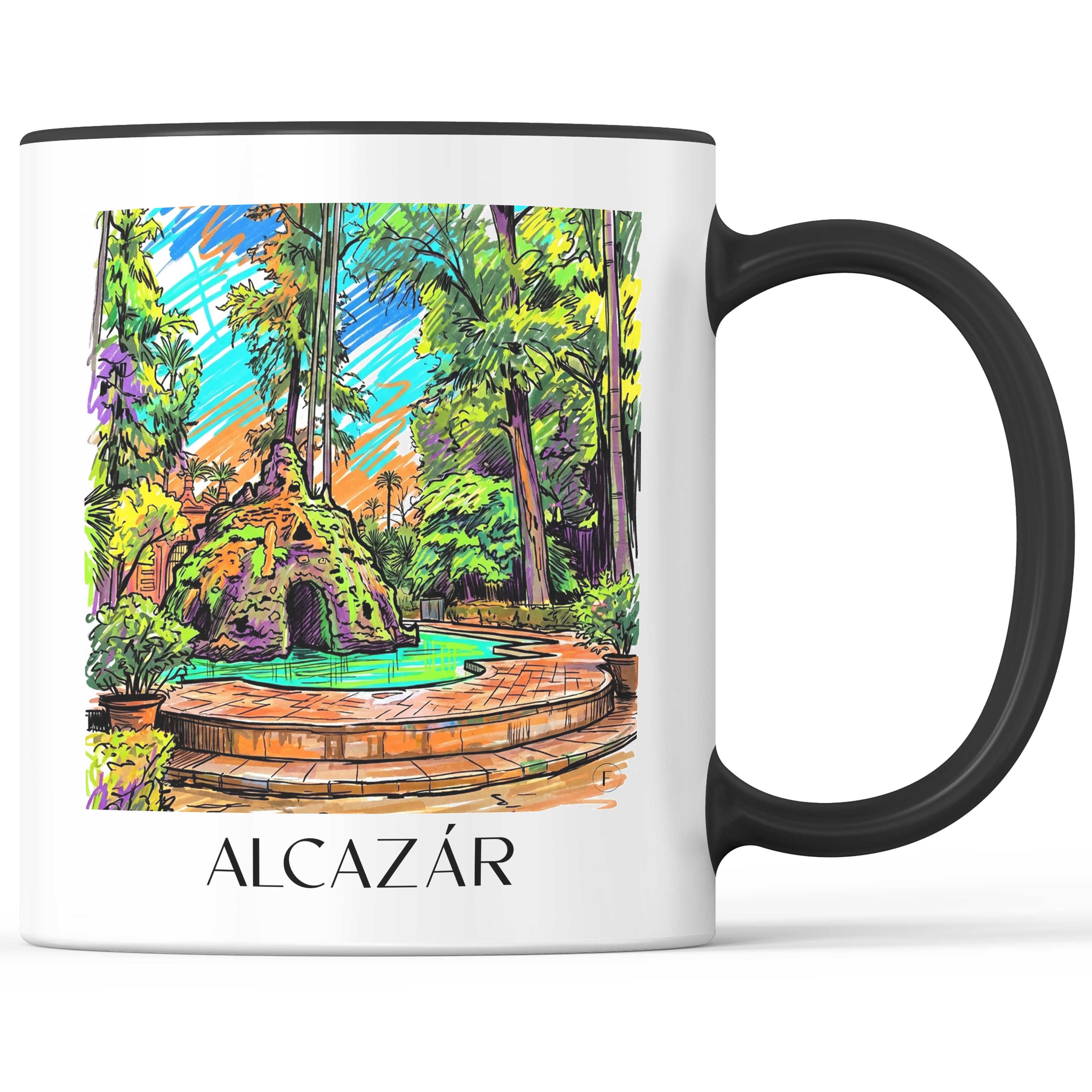 alcazár-sevilla-spanien-kaffeebecher-graffiti