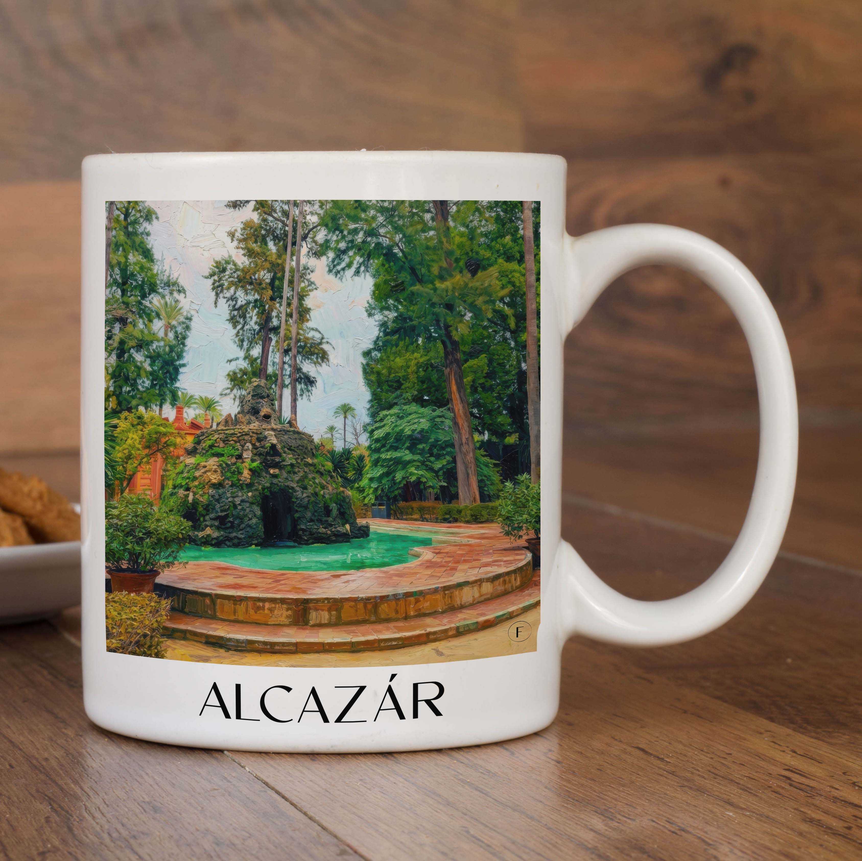 alcazár-sevilla-spanien-kaffeebecher-oil-painting-oelgemaelde