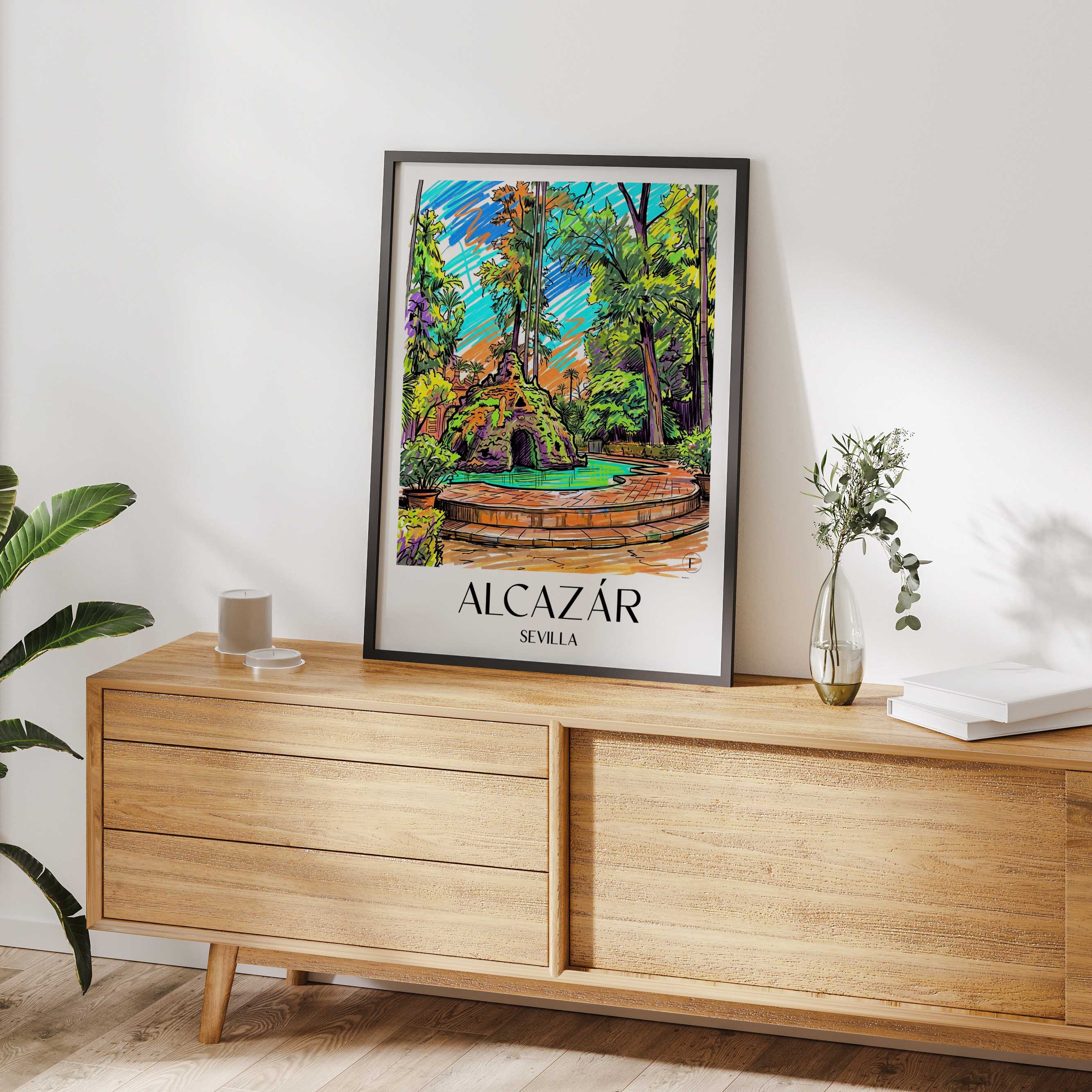 alcazár-sevilla-spanien-poster-graffiti