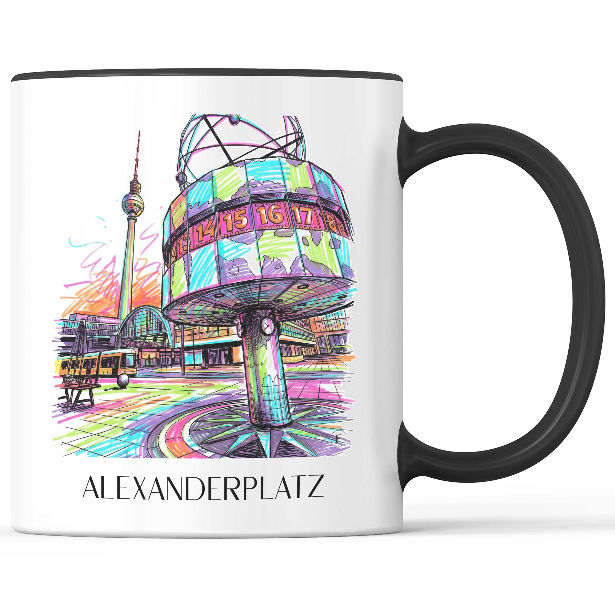 Alexanderplatz Kaffeebecher - Berlin - Deutschland Becher - Kaffeetasse im Tag Graffiti Stil