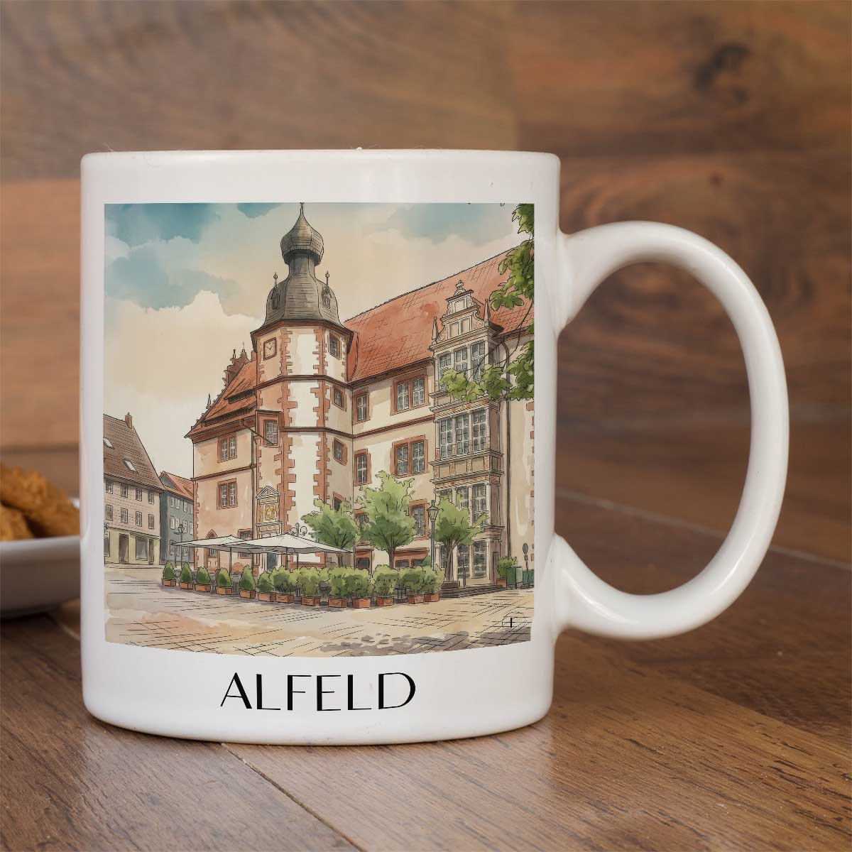 alfeld-niedersachsen-deutschland-kaffeebecher-aquarell