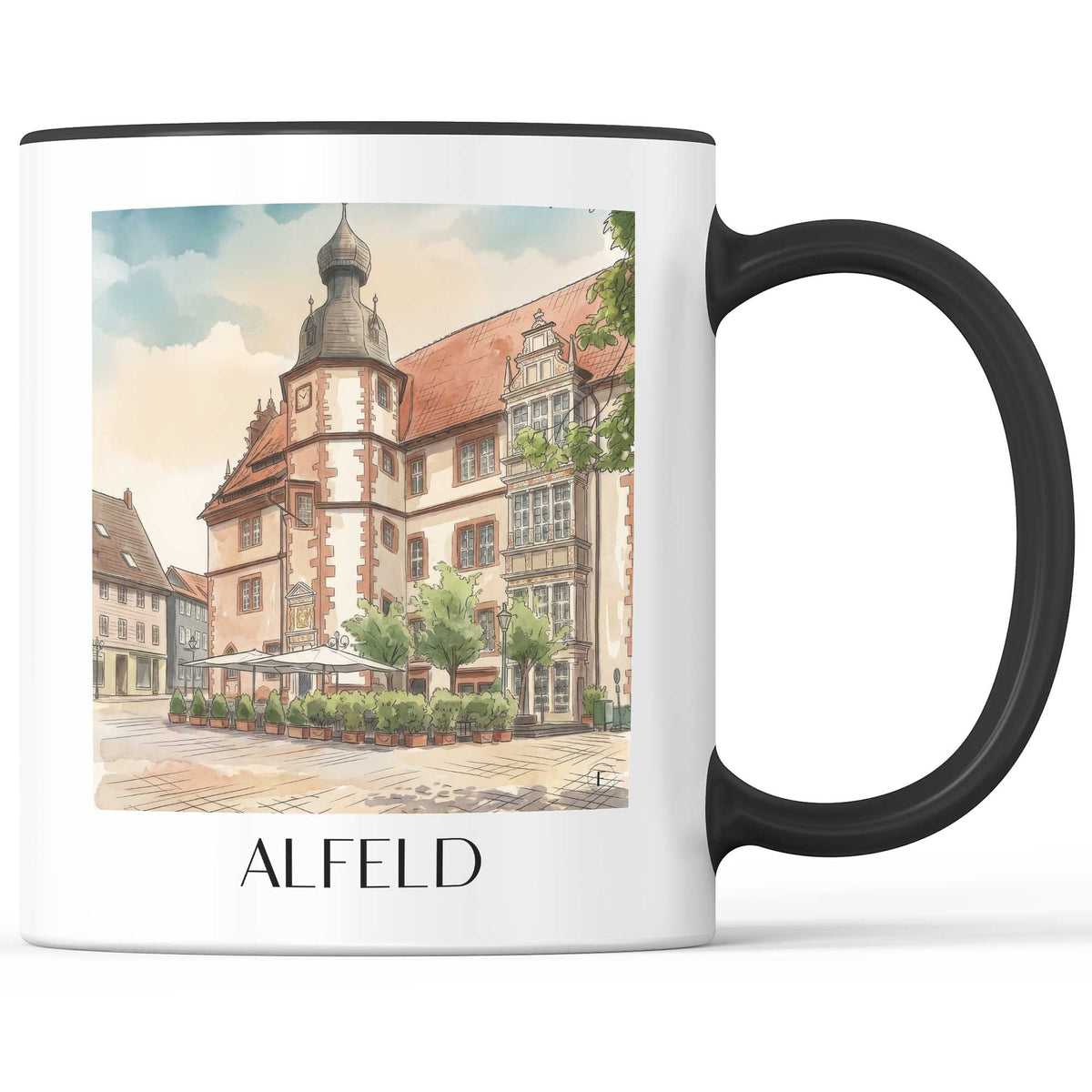 Alfeld Kaffeebecher - Niedersachsen - Deutschland Becher - Kaffeetasse im Aquarell Stil - favplace