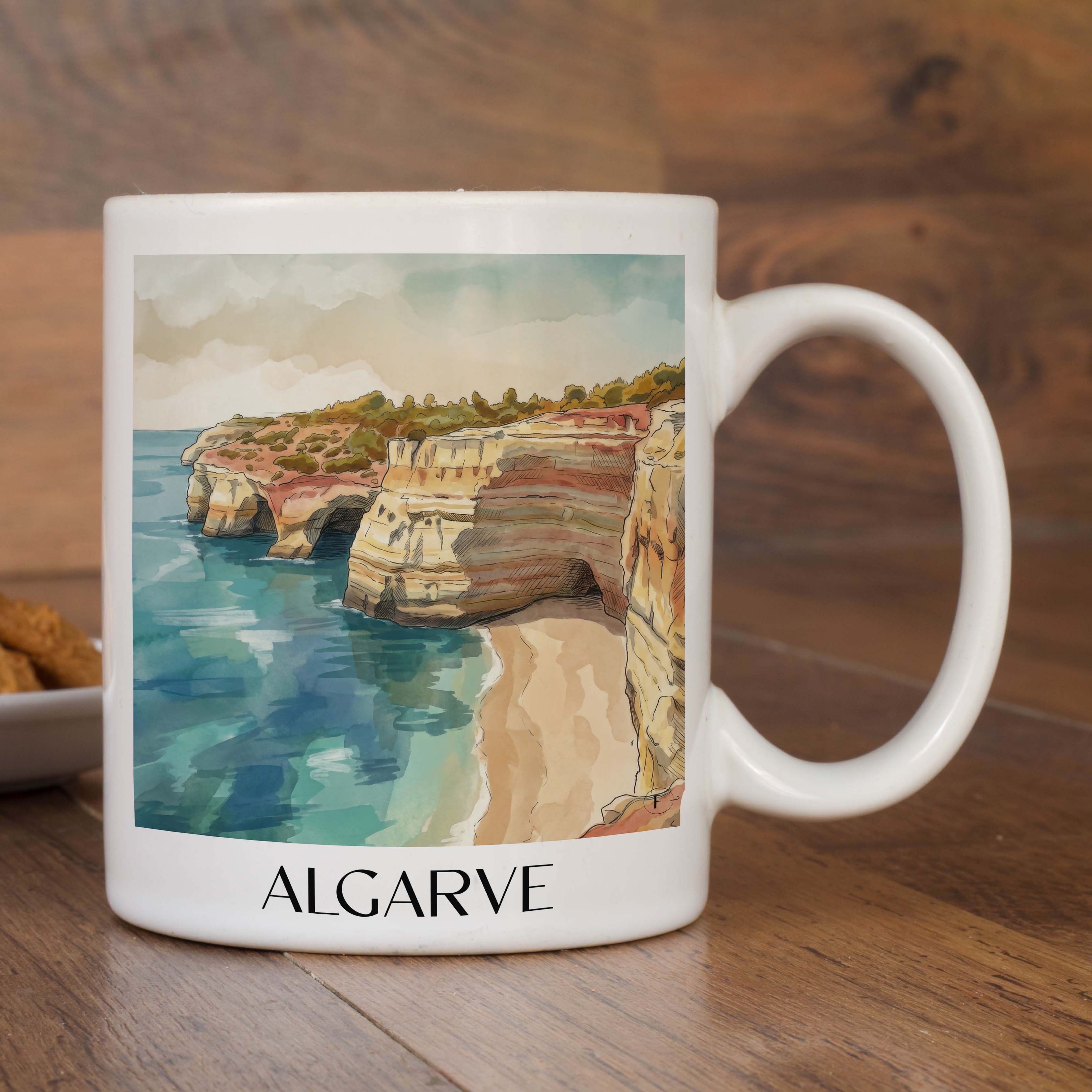 algarve-portugal-kaffeebecher-aquarell