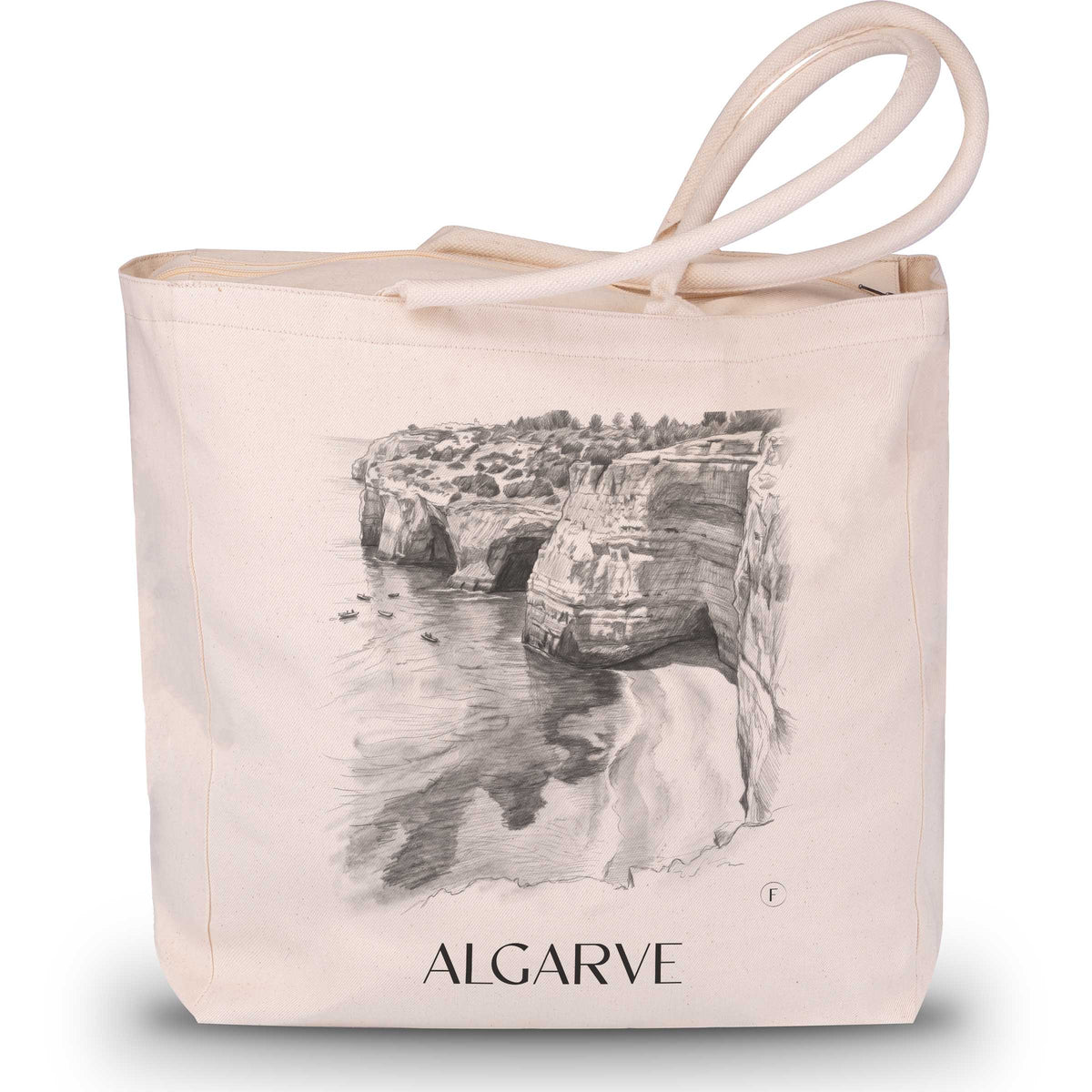 Algarve - Portugal Tote Bag - Einkaufstasche im Zeichnung Stil - favplace