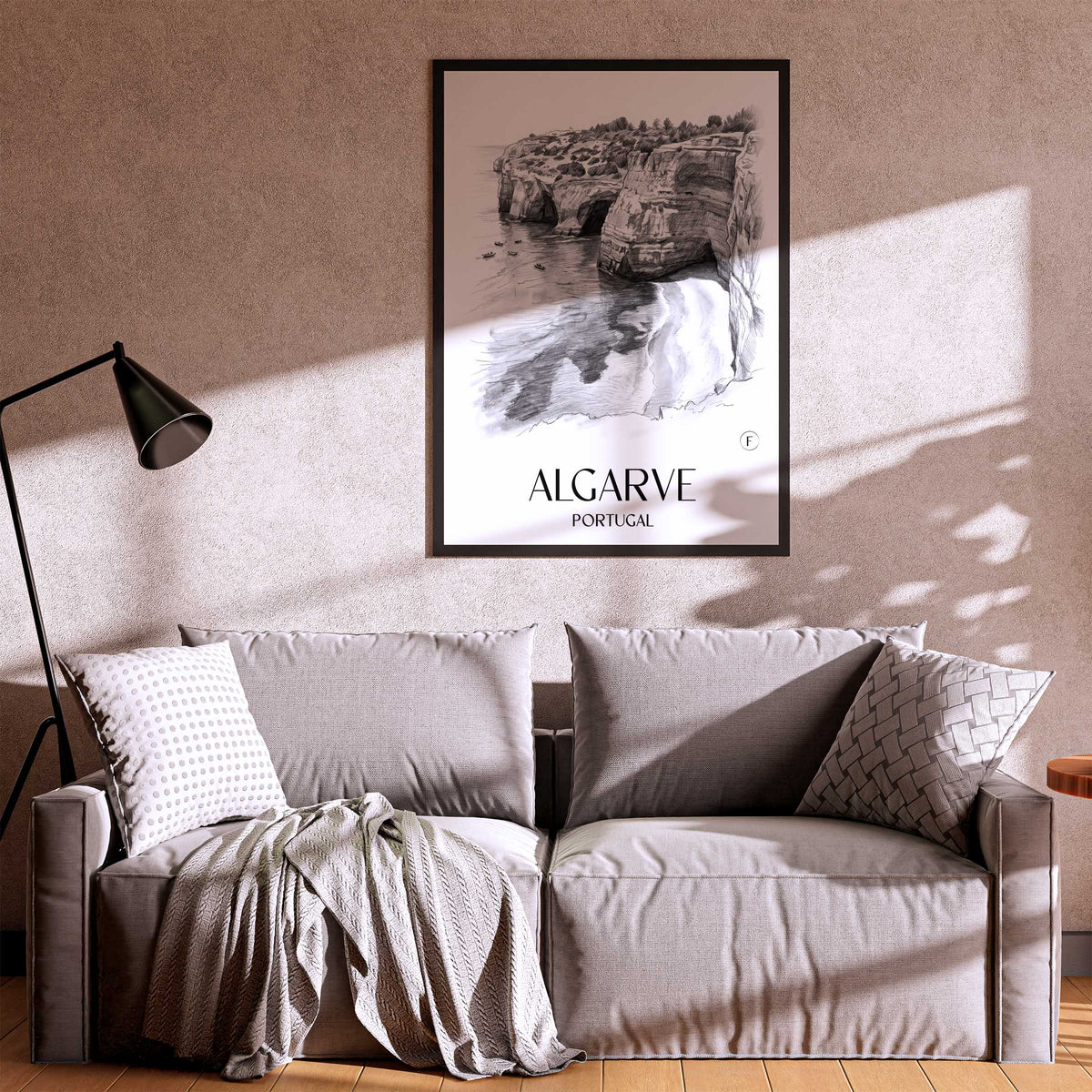 algarve-portugal-poster-bleistift-zeichnung-drawing