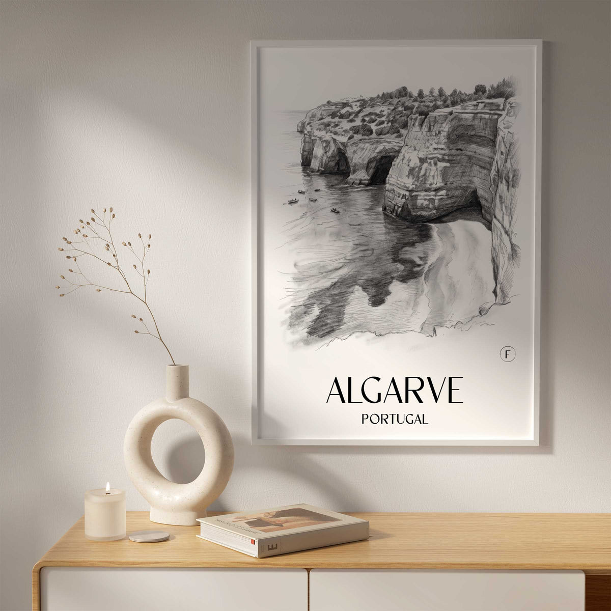 algarve-portugal-poster-bleistift-zeichnung-drawing