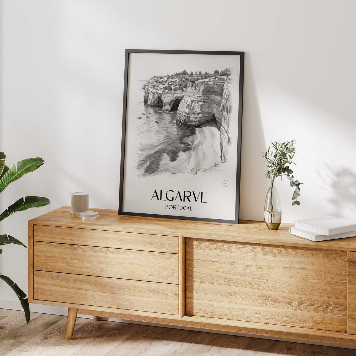 algarve-portugal-poster-bleistift-zeichnung-drawing