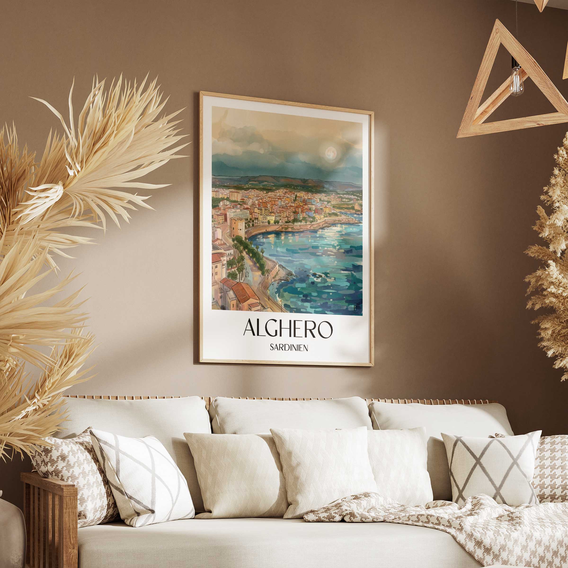 alghero-sardinien-italien-poster-aquarell