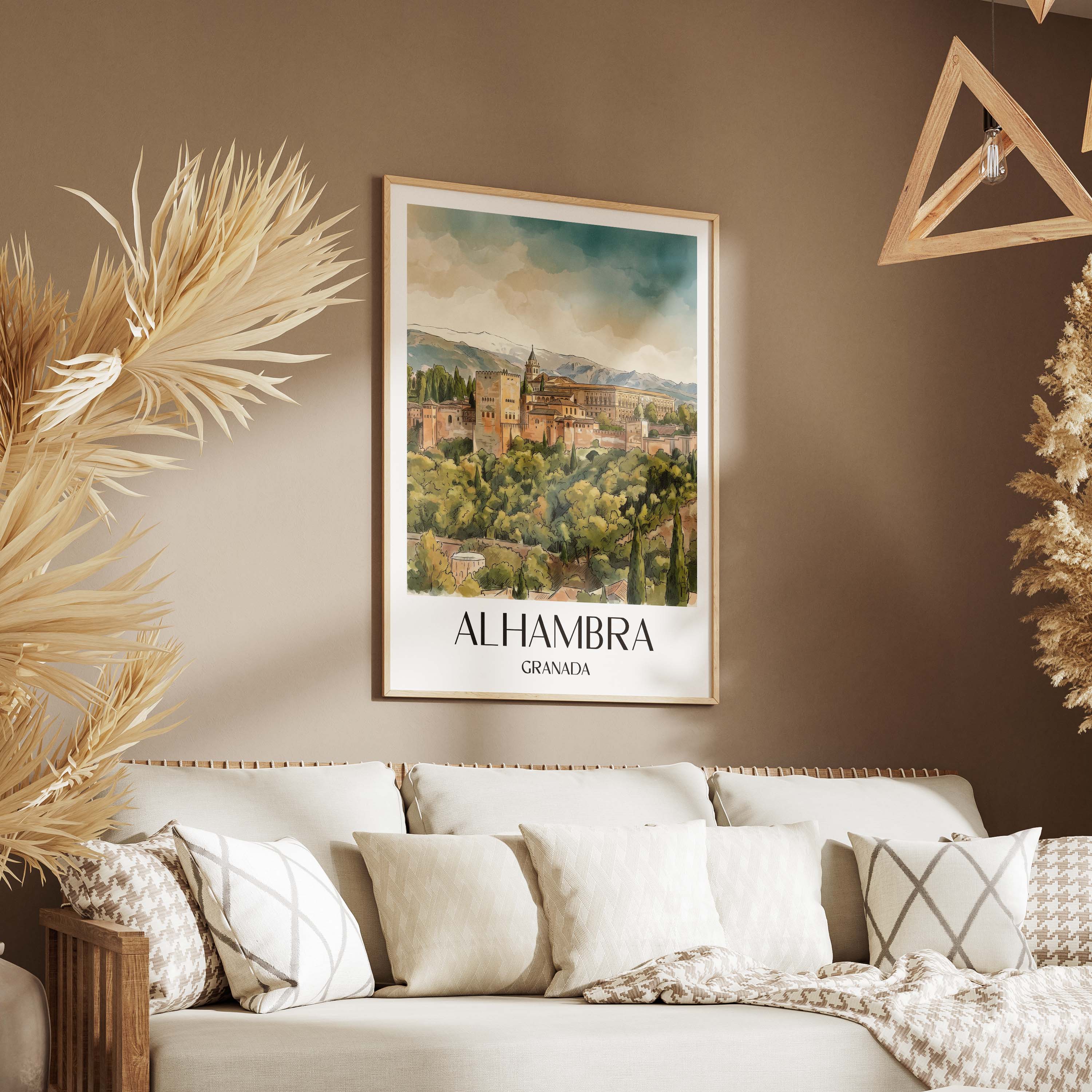 alhambra-granada-spanien-poster-aquarell