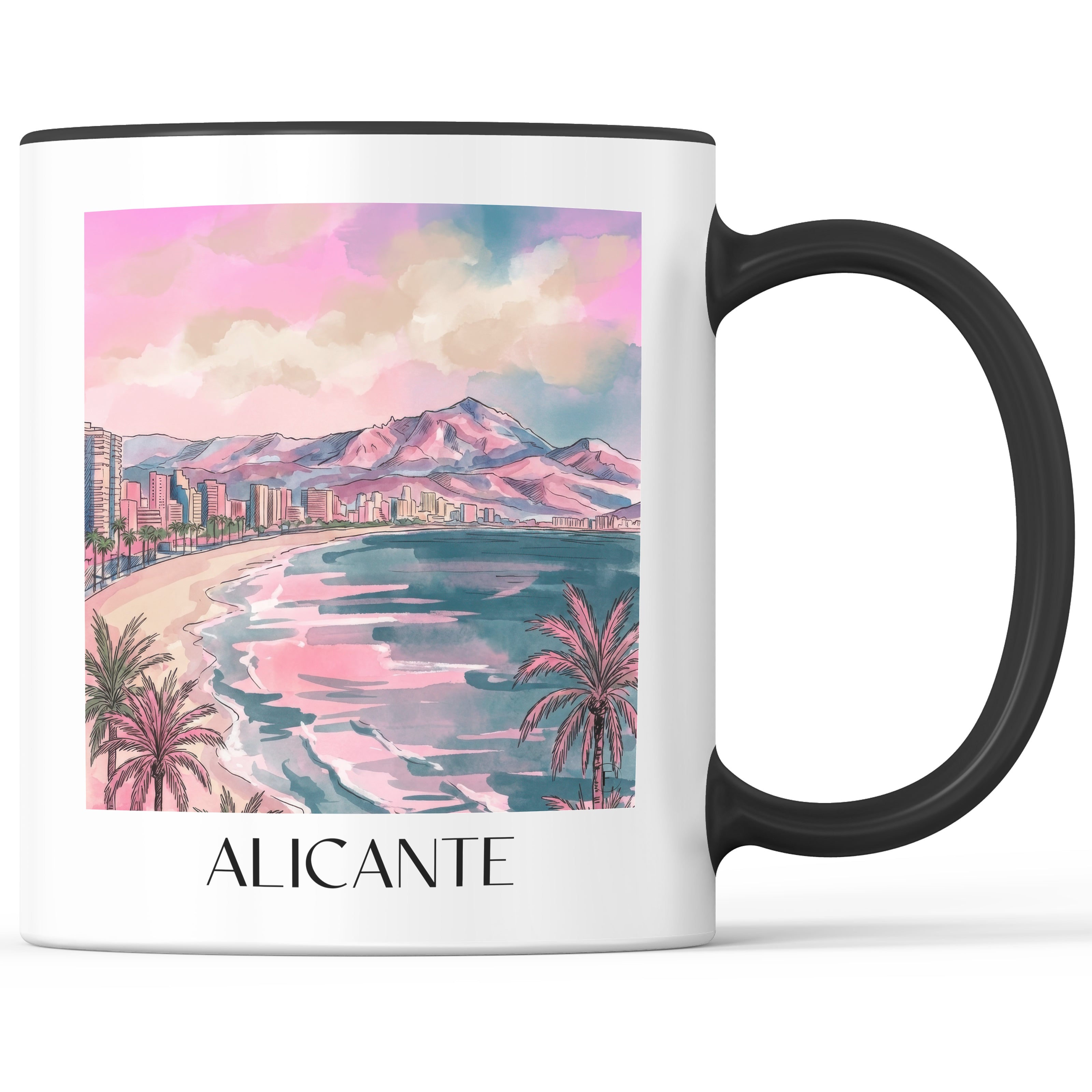alicante-spanien-spanien-kaffeebecher-aquarell-pink-rosa