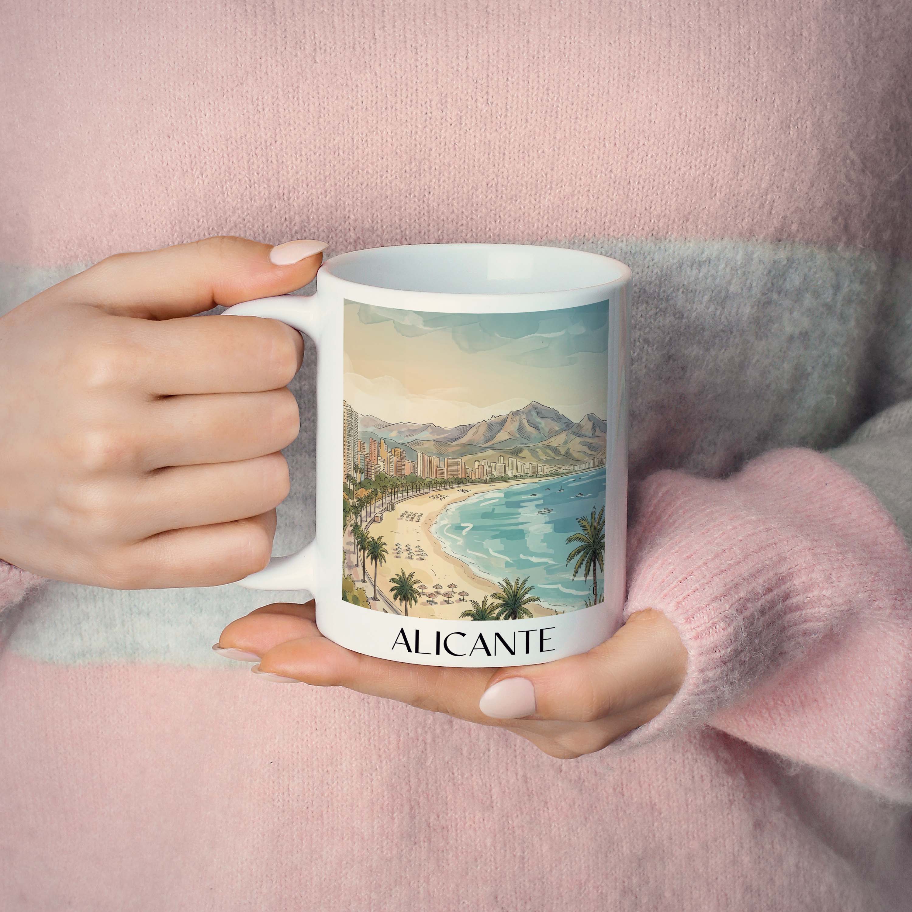 alicante-spanien-spanien-kaffeebecher-aquarell