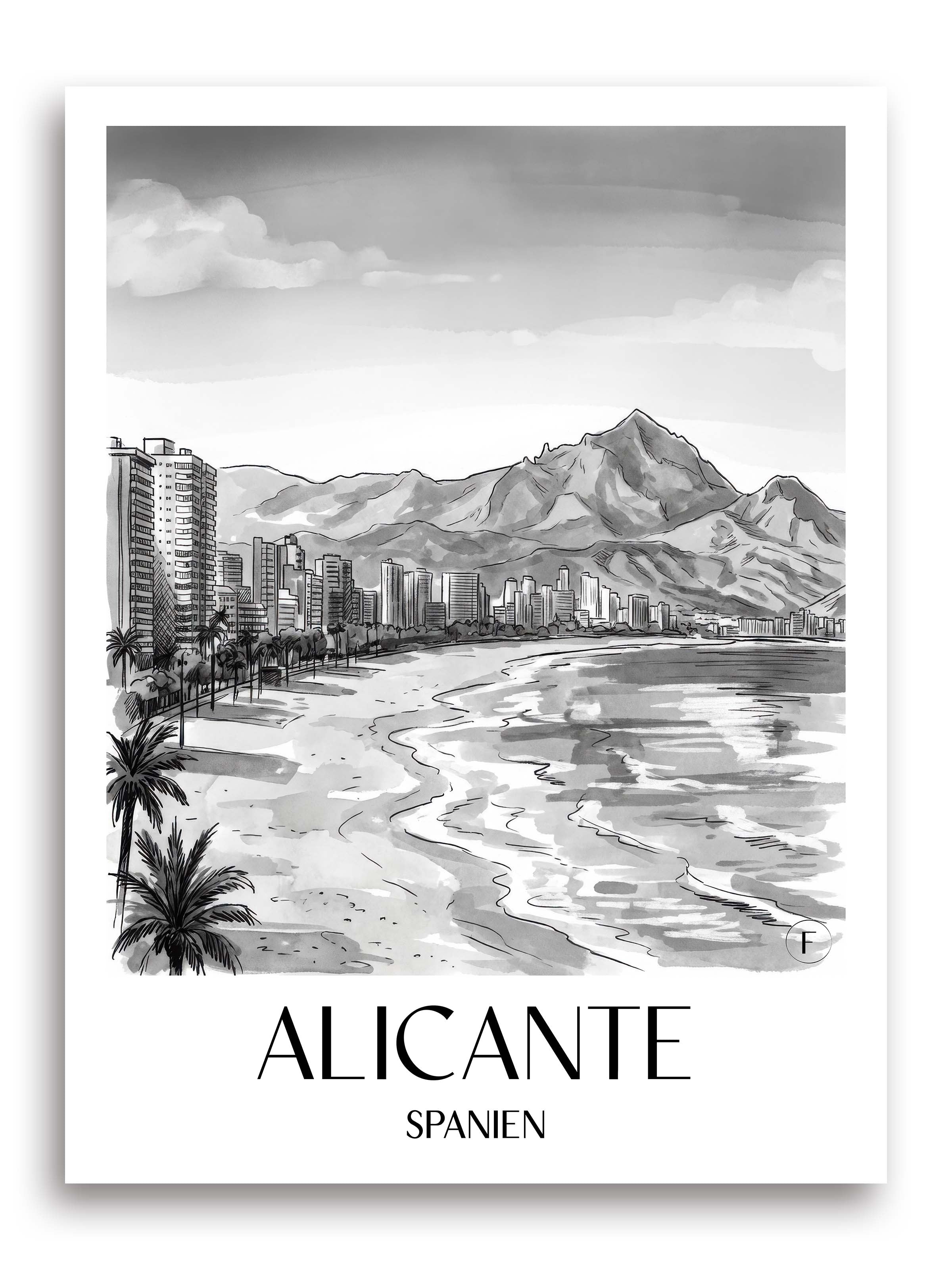 alicante-spanien-spanien-poster-aquarell-schwarz-weiss