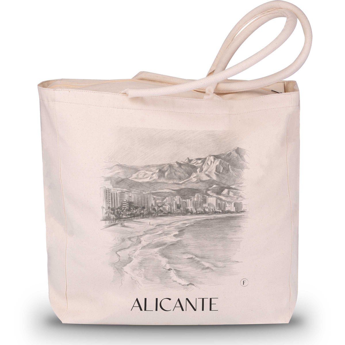 Alicante Shopping Tasche - Spanien - Spanien Tote Bag - Einkaufstasche im Zeichnung Stil - favplace