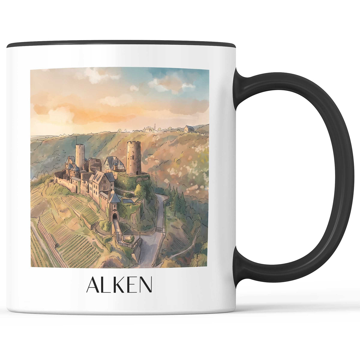 alken-moseltal-deutschland-kaffeebecher-aquarell