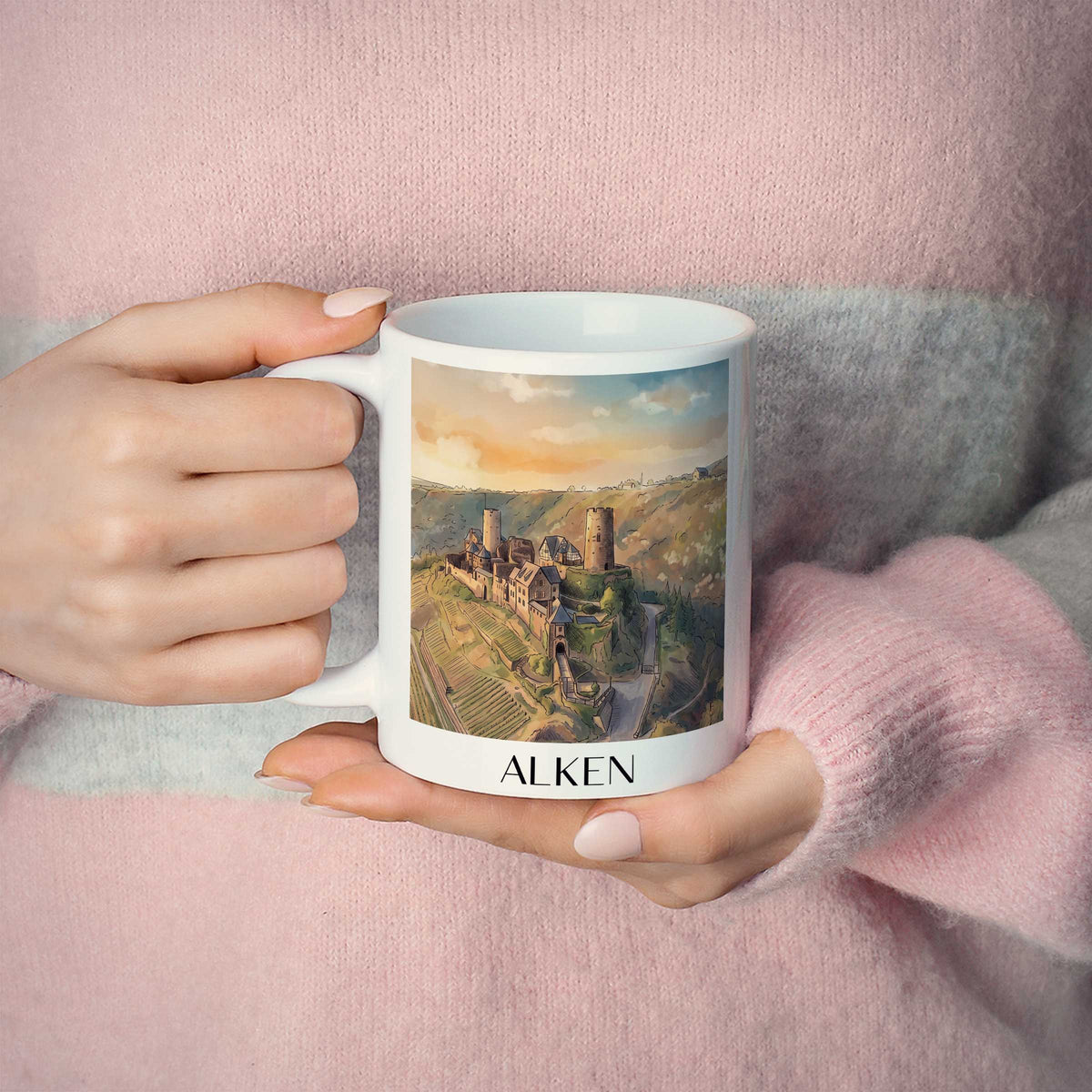 alken-moseltal-deutschland-kaffeebecher-aquarell