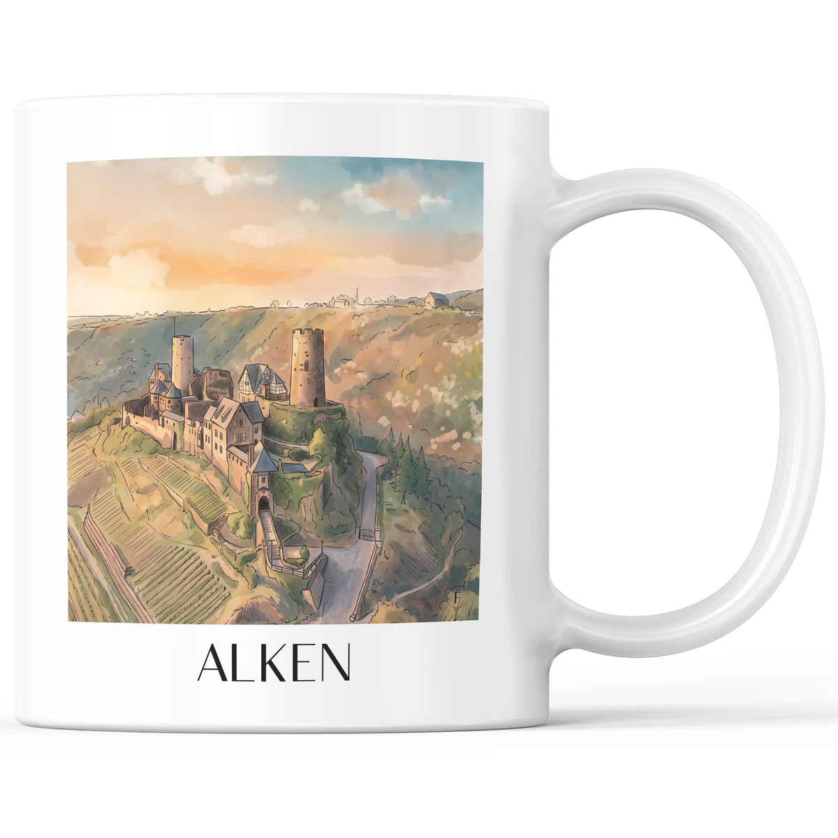 alken-moseltal-deutschland-kaffeebecher-aquarell