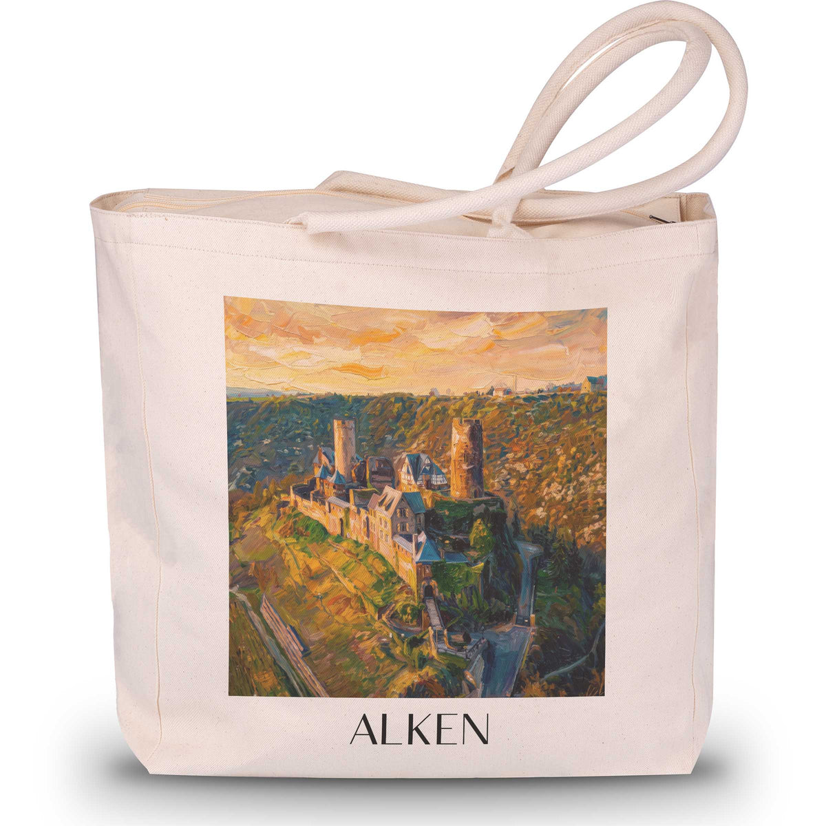 alken-moseltal-deutschland-einkaufstasche-oil-painting-oelgemaelde