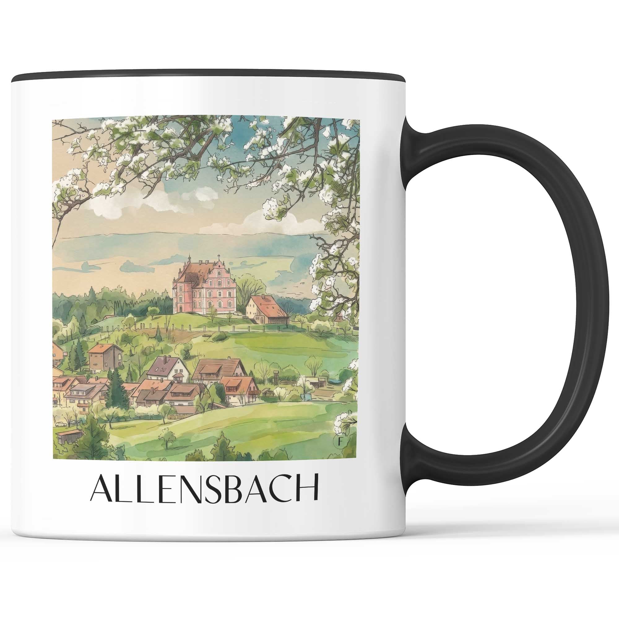 Allensbach Kaffeebecher - Bodensee - Deutschland Becher - Kaffeetasse im Aquarell Stil - favplace