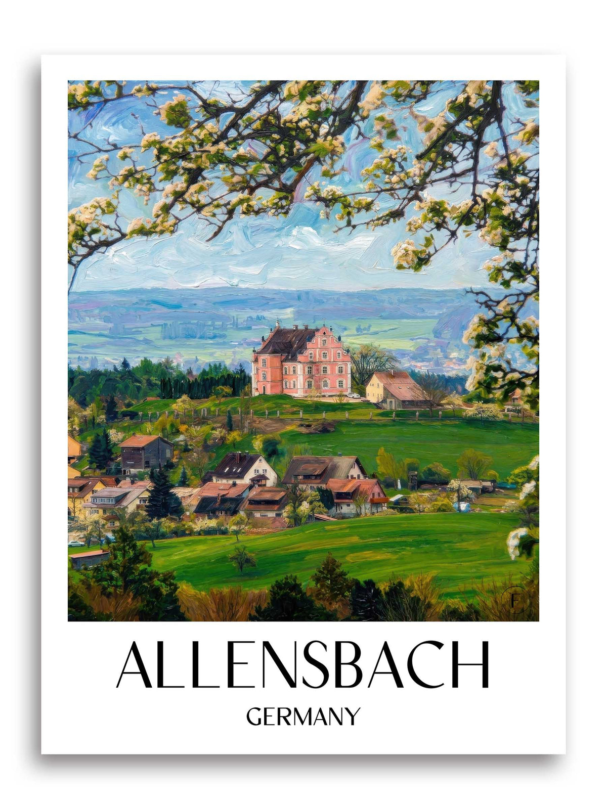 Allensbach Poster - Bodensee - Deutschland Kunstdruck - Ölgemälde von A4 bis A1 - favplace