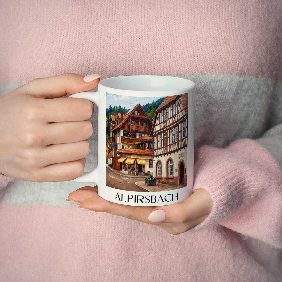 alpirsbach-schwarzwald-deutschland-kaffeebecher-oil-painting-oelgemaelde
