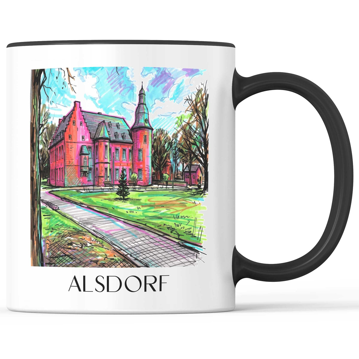 Alsdorf Kaffeebecher - Rheinland - Deutschland Becher - Kaffeetasse im Tag Graffiti Stil - favplace