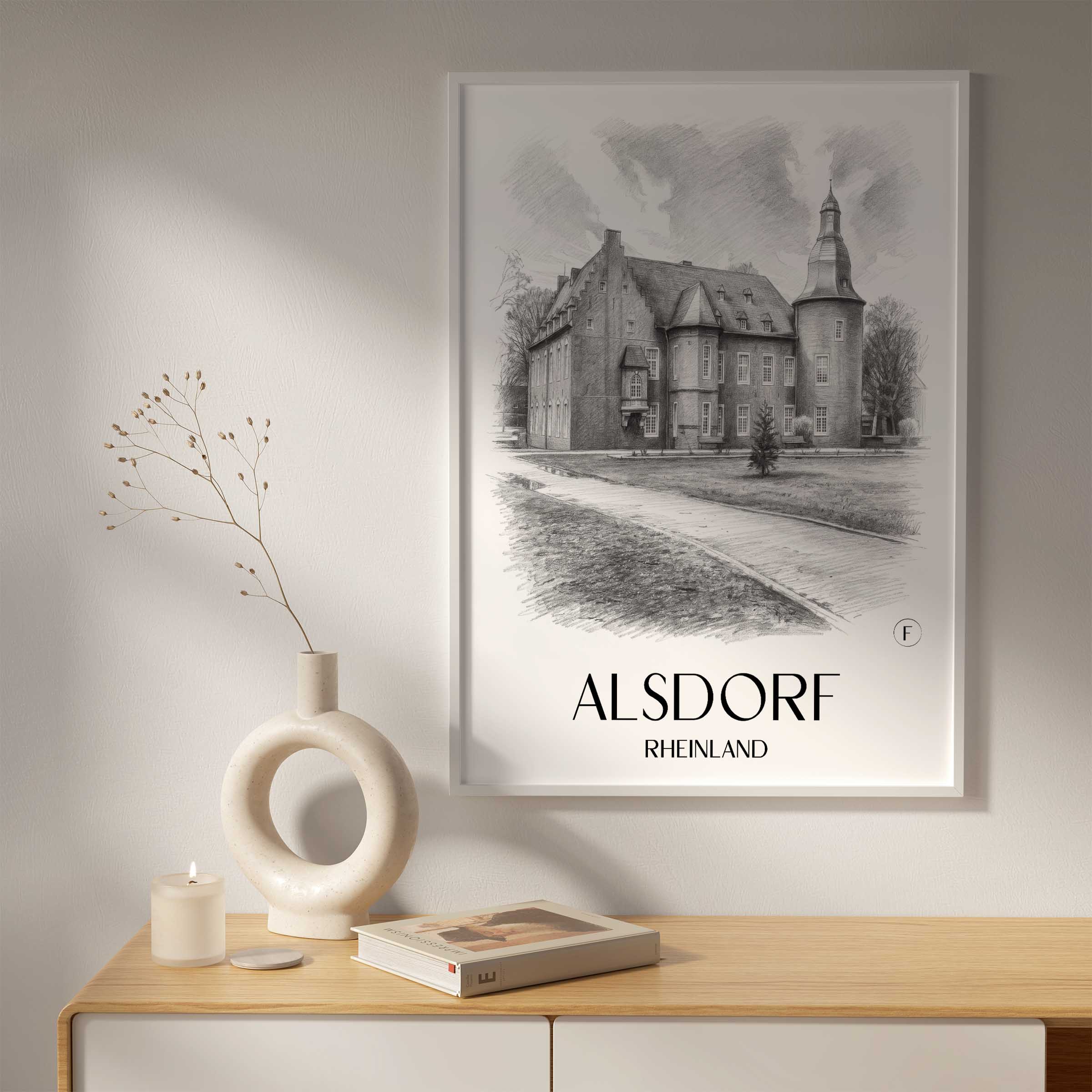 alsdorf-rheinland-deutschland-poster-bleistift-zeichnung-drawing