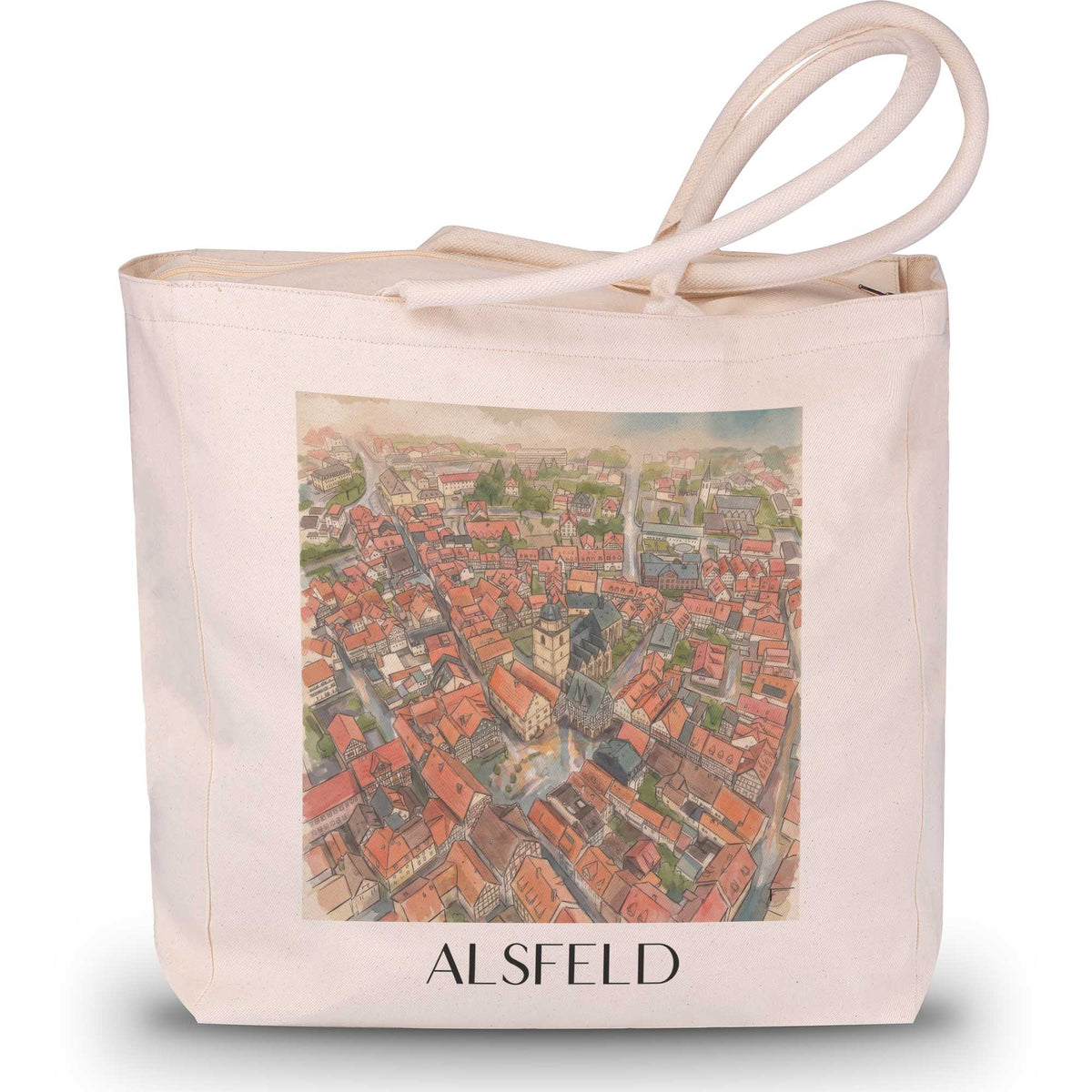 alsfeld-hessen-deutschland-einkaufstasche-aquarell