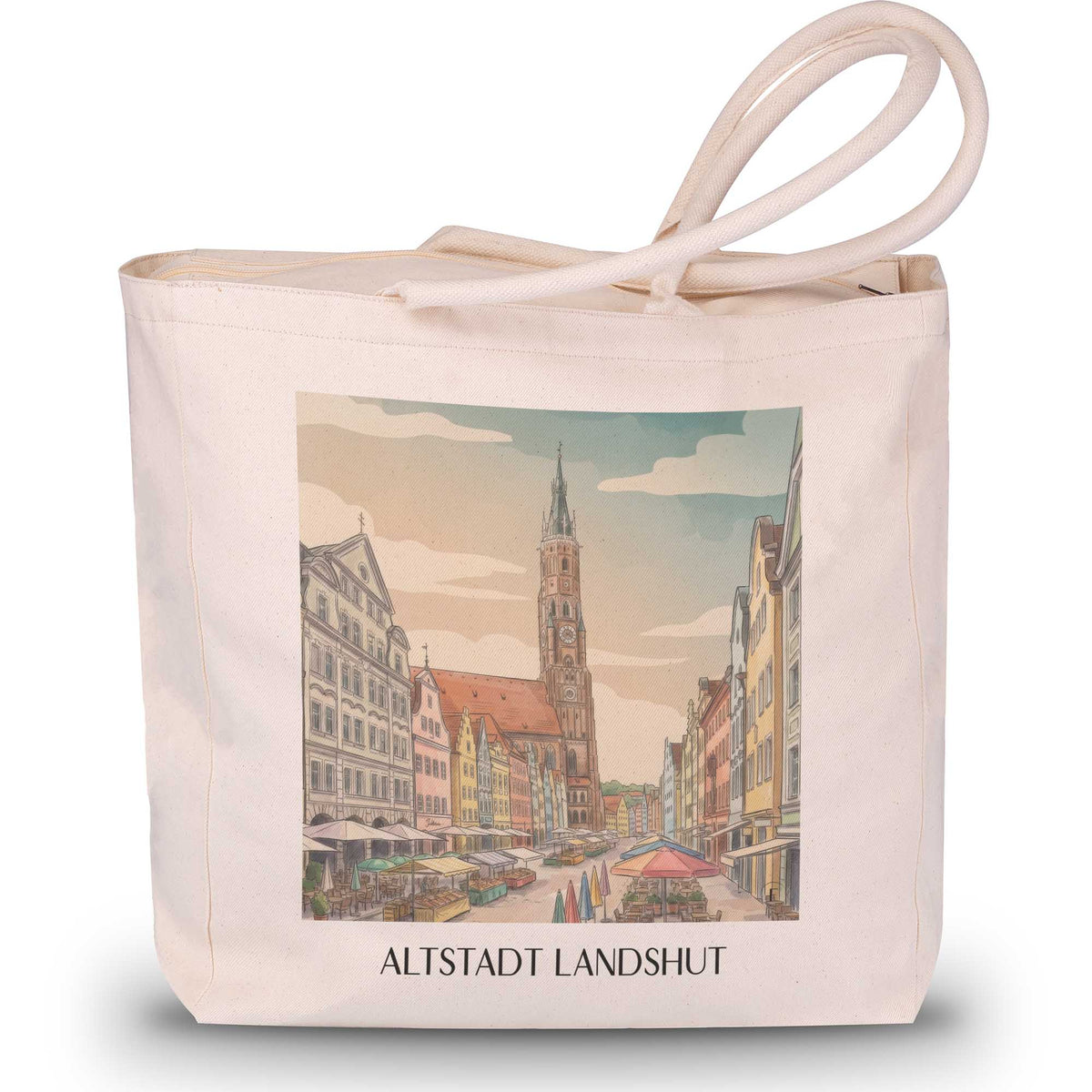 alstadt-landshut-deutschland-einkaufstasche-aquarell