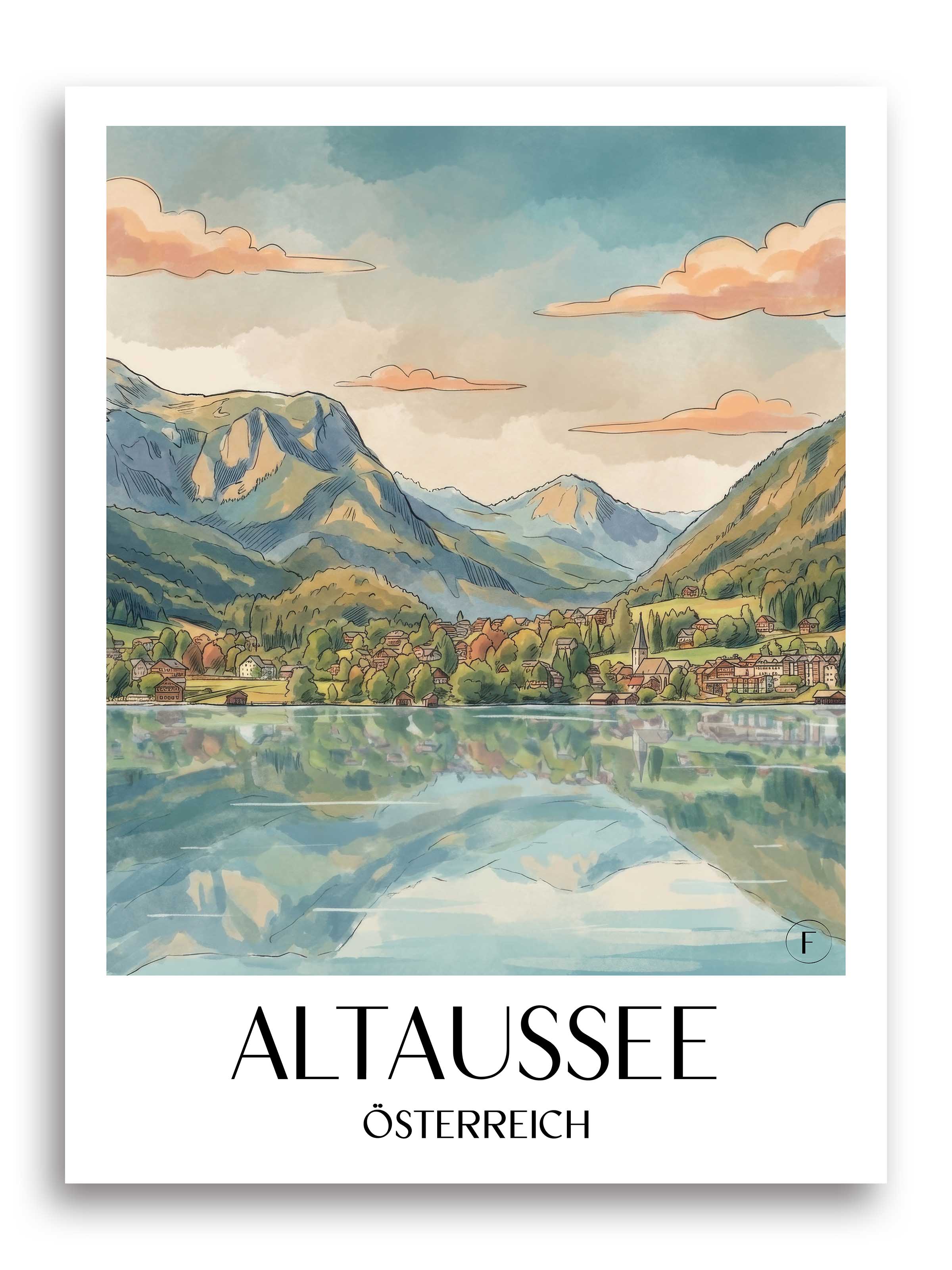 altaussee-österreich-österreich-und-österreich-poster-aquarell