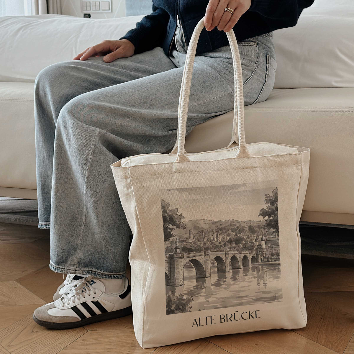 alte-brücke-heidelberg-deutschland-einkaufstasche-aquarell-schwarz-weiss