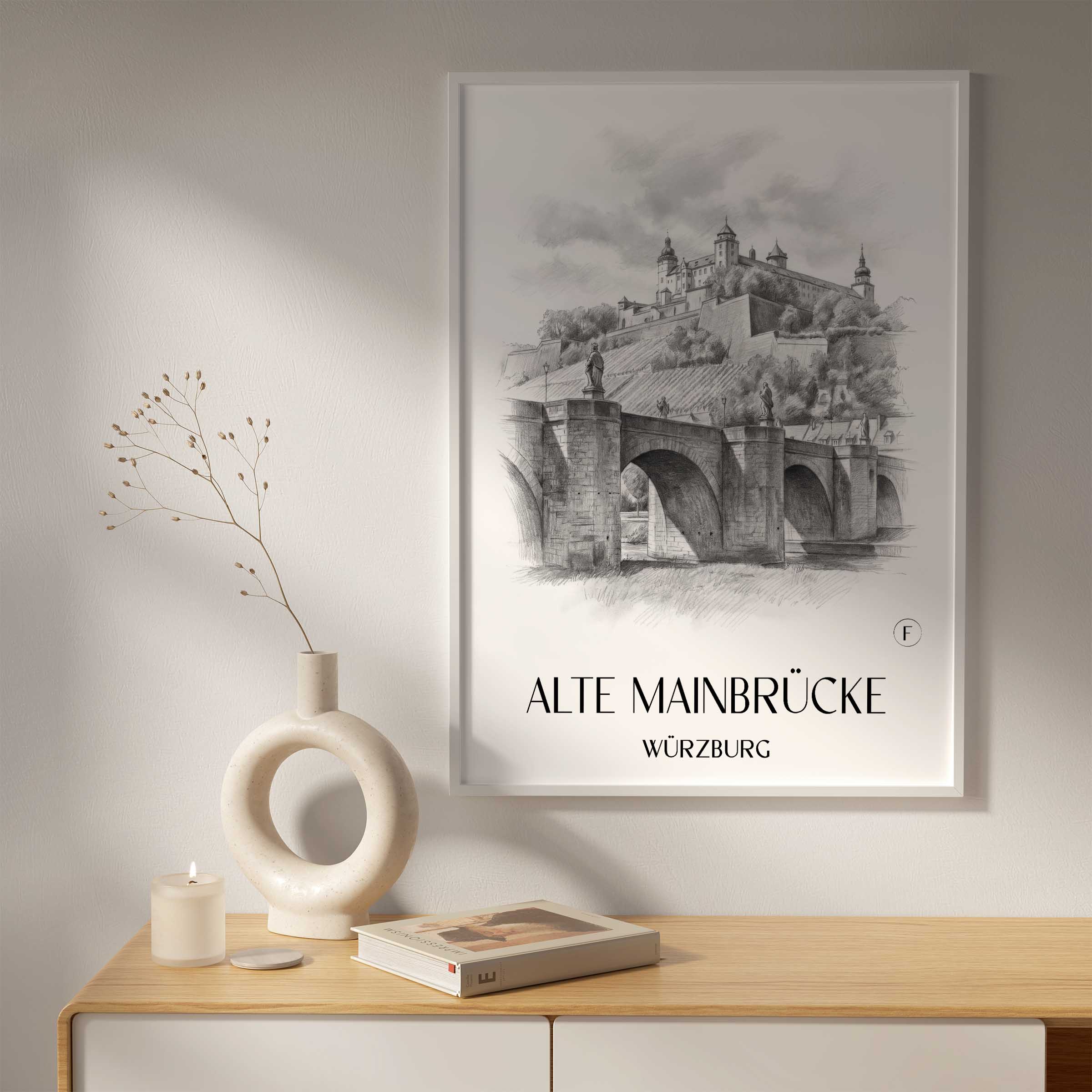alte-mainbrücke-würzburg-deutschland-poster-bleistift-zeichnung-drawing