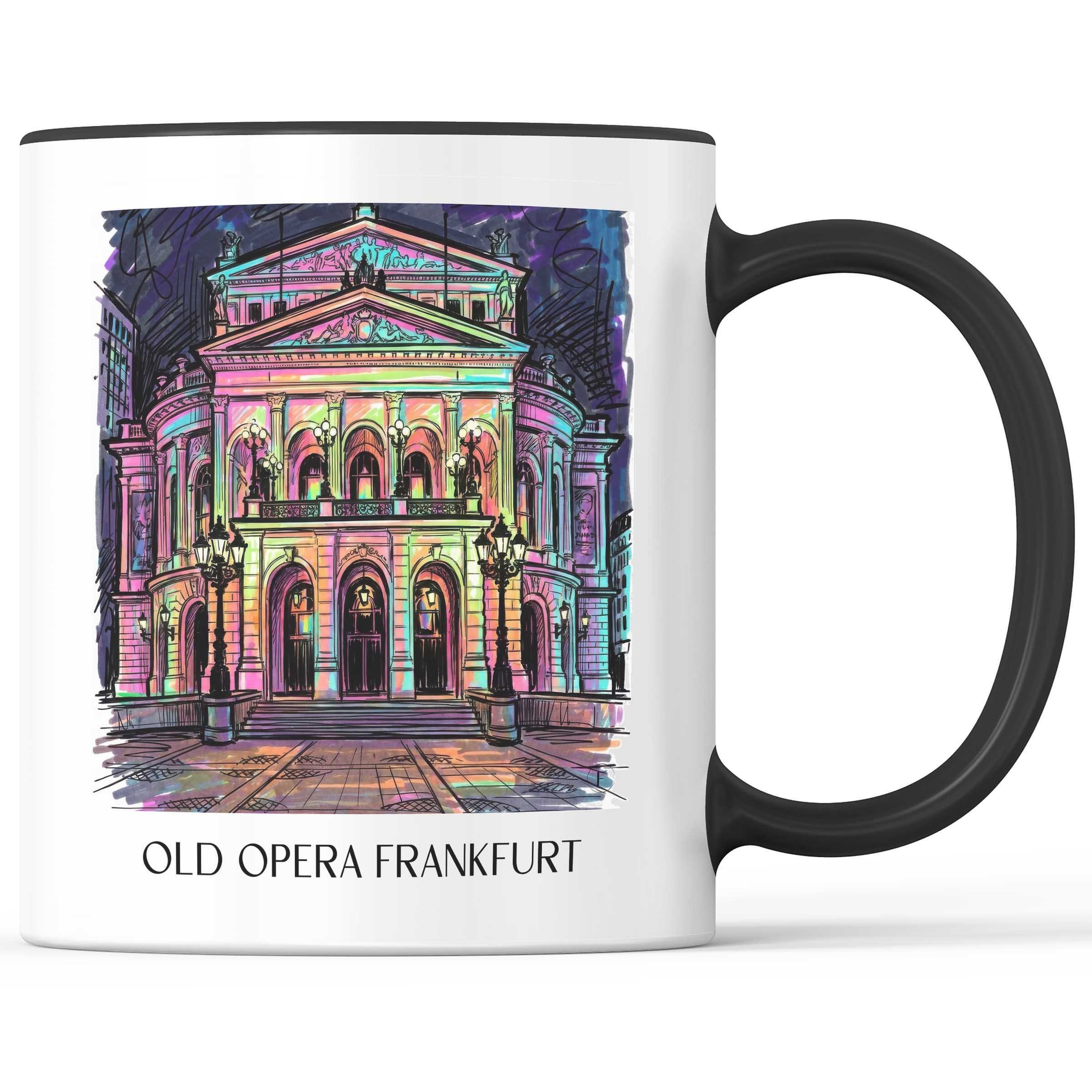 Alte Oper Kaffeebecher - Frankfurt - Deutschland Becher - Kaffeetasse im Tag Graffiti Stil