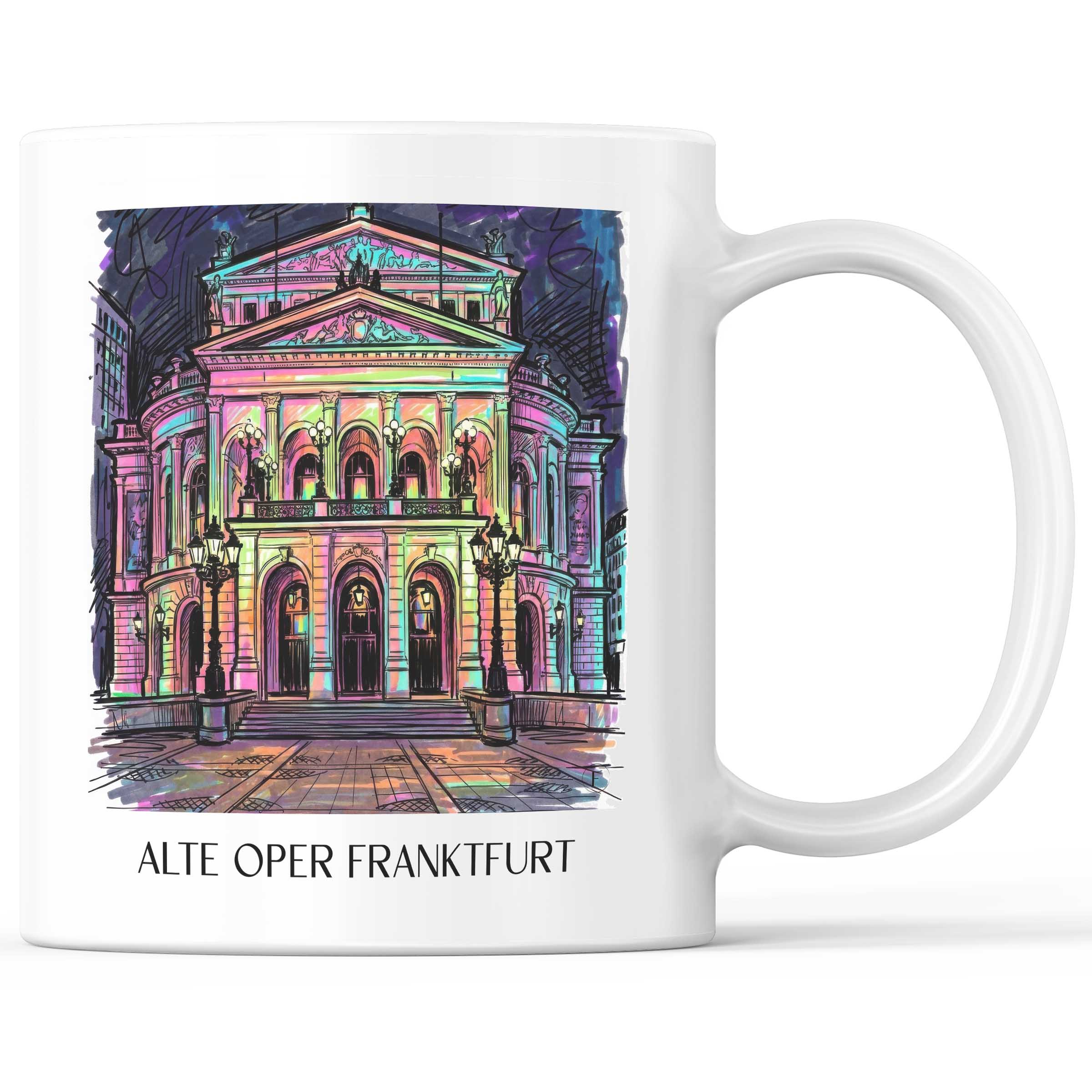 Alte Oper Kaffeebecher - Frankfurt - Deutschland Becher - Kaffeetasse im Tag Graffiti Stil