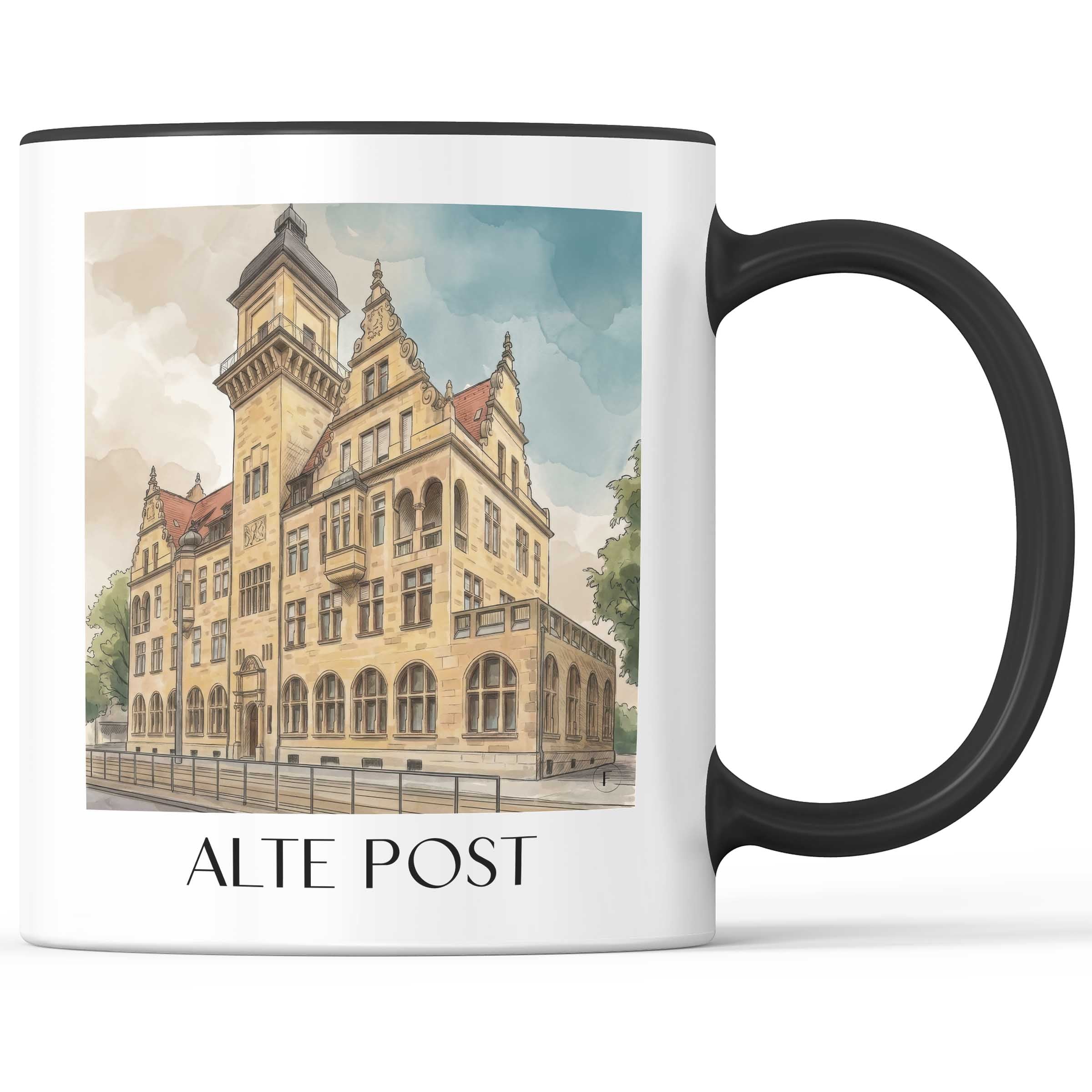 alte-post-heilbronn-deutschland-kaffeebecher-aquarell