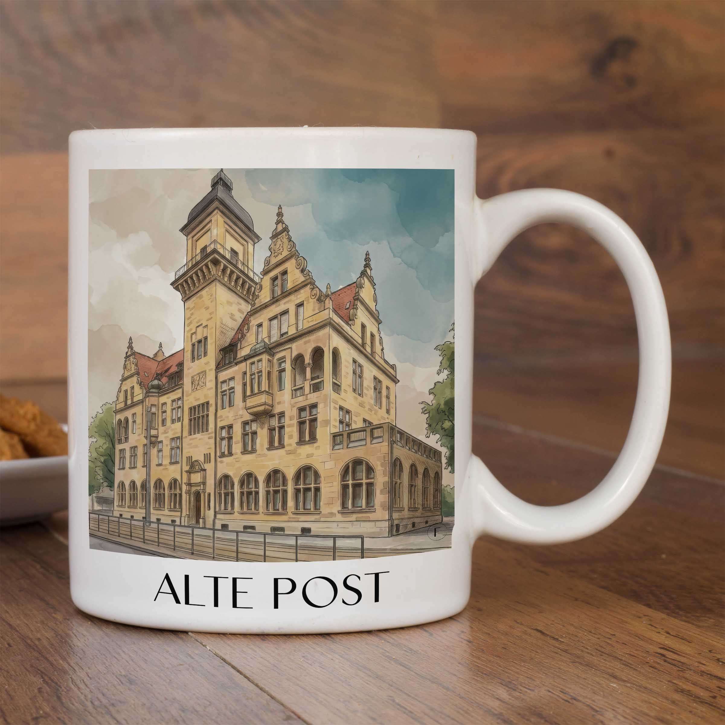 alte-post-heilbronn-deutschland-kaffeebecher-aquarell