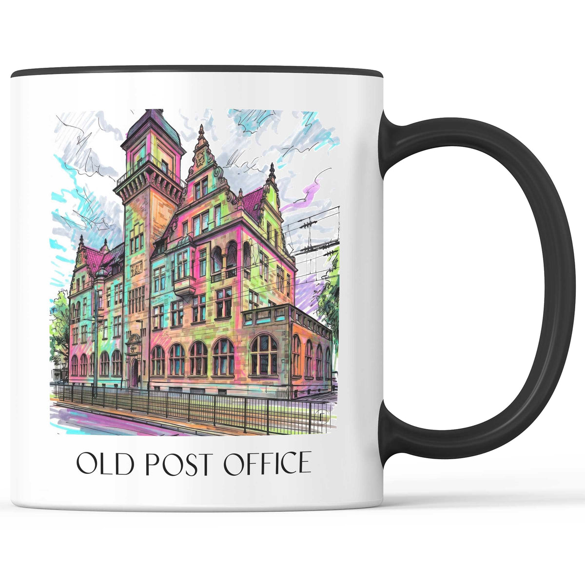 Alte Post Kaffeebecher - Heilbronn - Deutschland Becher - Kaffeetasse im Tag Graffiti Stil - favplace
