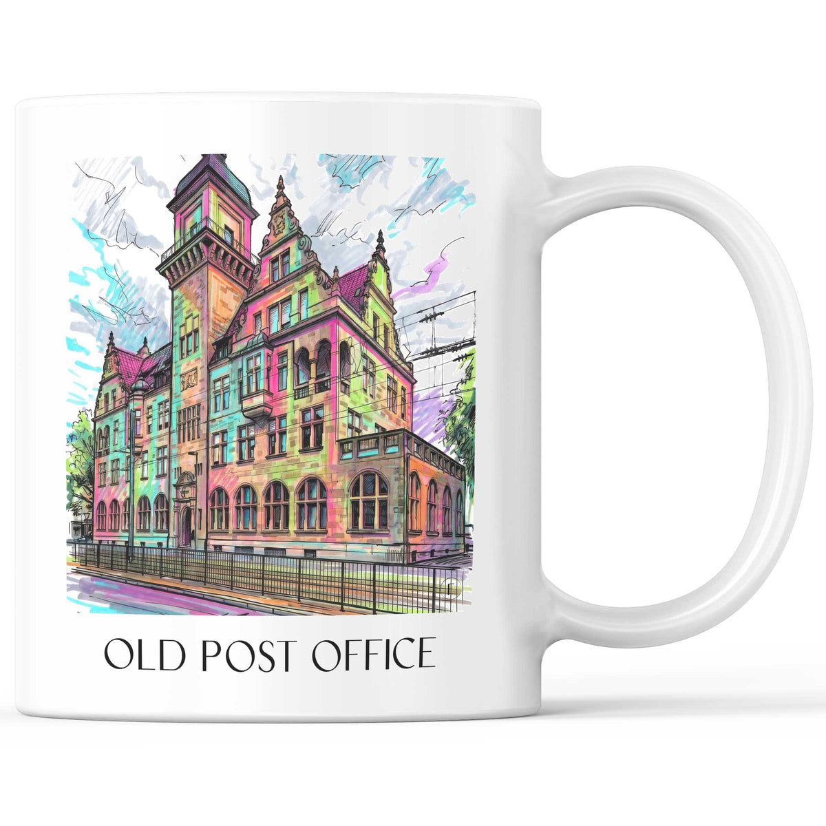 Alte Post Kaffeebecher - Heilbronn - Deutschland Becher - Kaffeetasse im Tag Graffiti Stil - favplace
