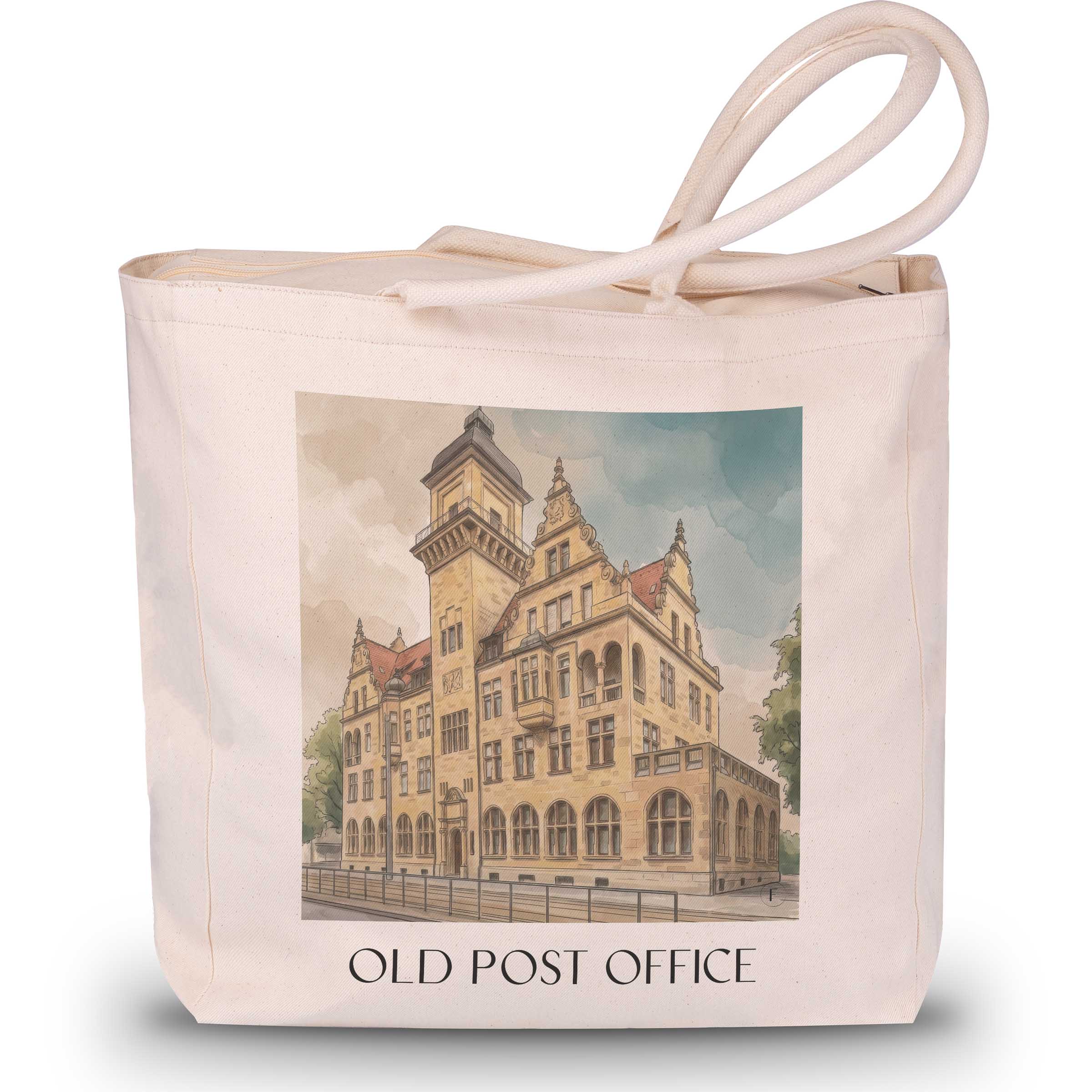 Alte Post Shopping Tasche - Heilbronn - Deutschland Tote Bag - Einkaufstasche im Aquarell Stil - favplace