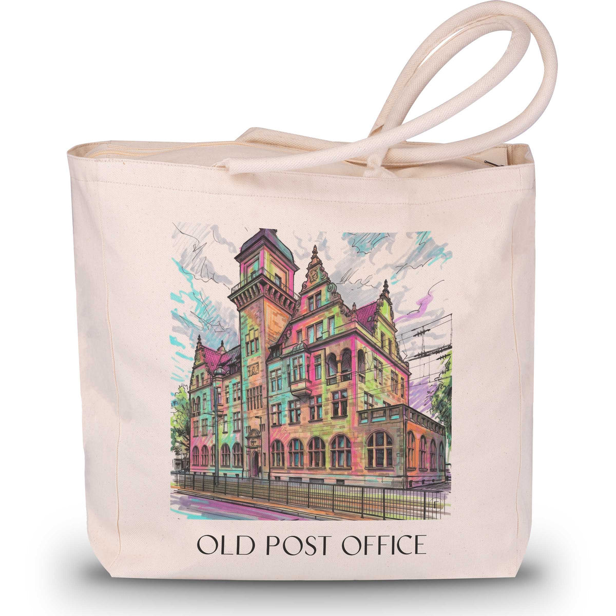 Alte Post Shopping Tasche - Heilbronn - Deutschland Tote Bag - Einkaufstasche im Tag Graffiti Stil - favplace