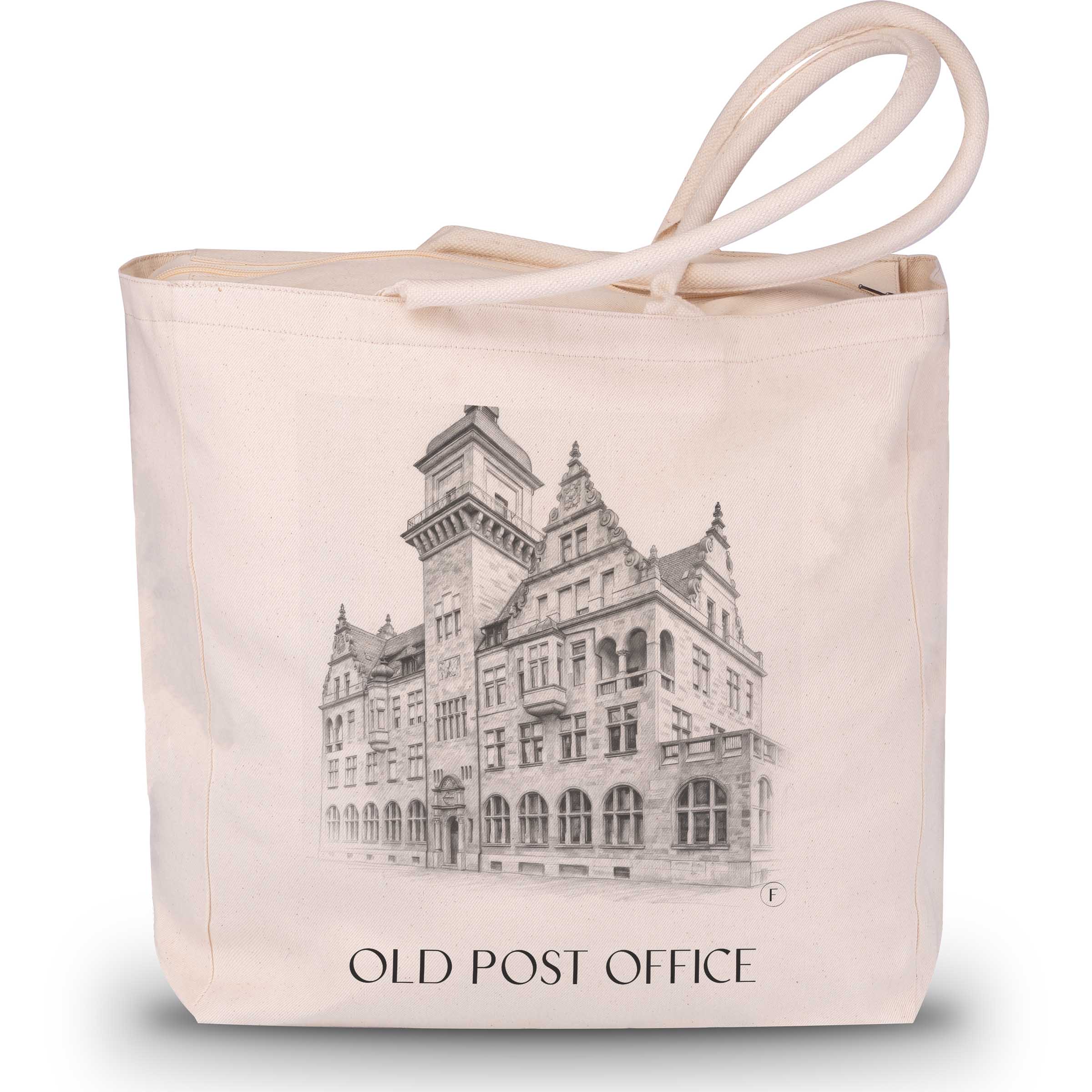 Alte Post Shopping Tasche - Heilbronn - Deutschland Tote Bag - Einkaufstasche im Zeichnung Stil - favplace