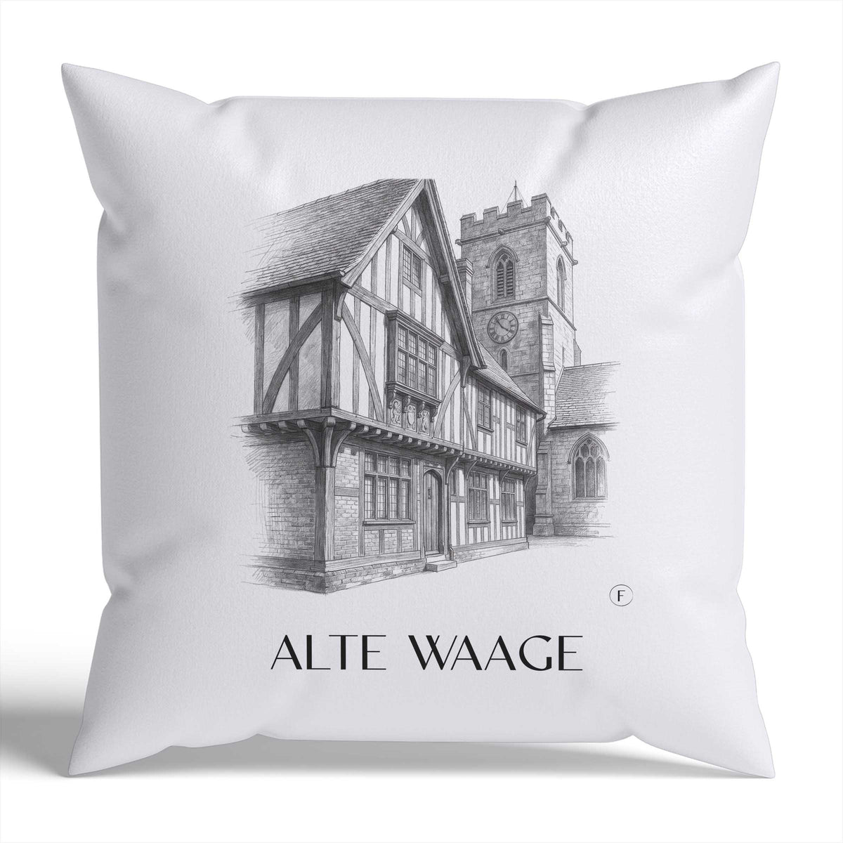 alte-waage-braunschweig-deutschland-kissenbezug-bleistift-zeichnung-drawing