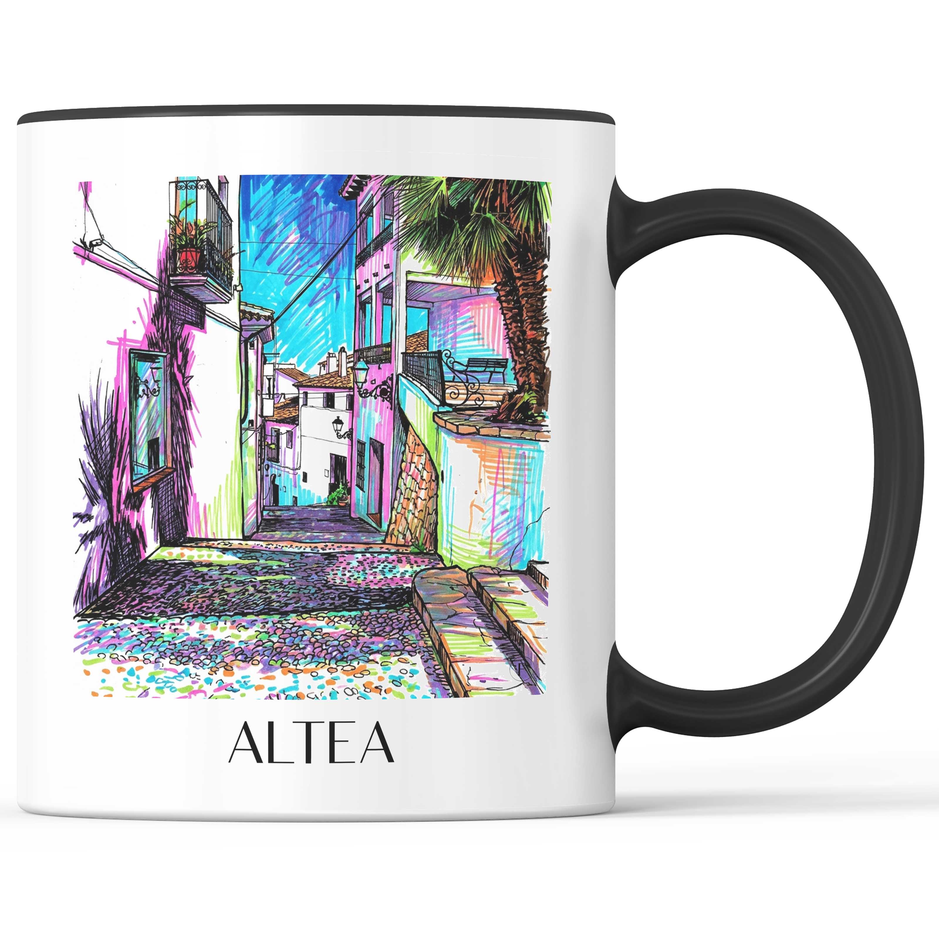 Altea Kaffeebecher - Spanien - Spanien Becher - Kaffeetasse im Tag Graffiti Stil - favplace