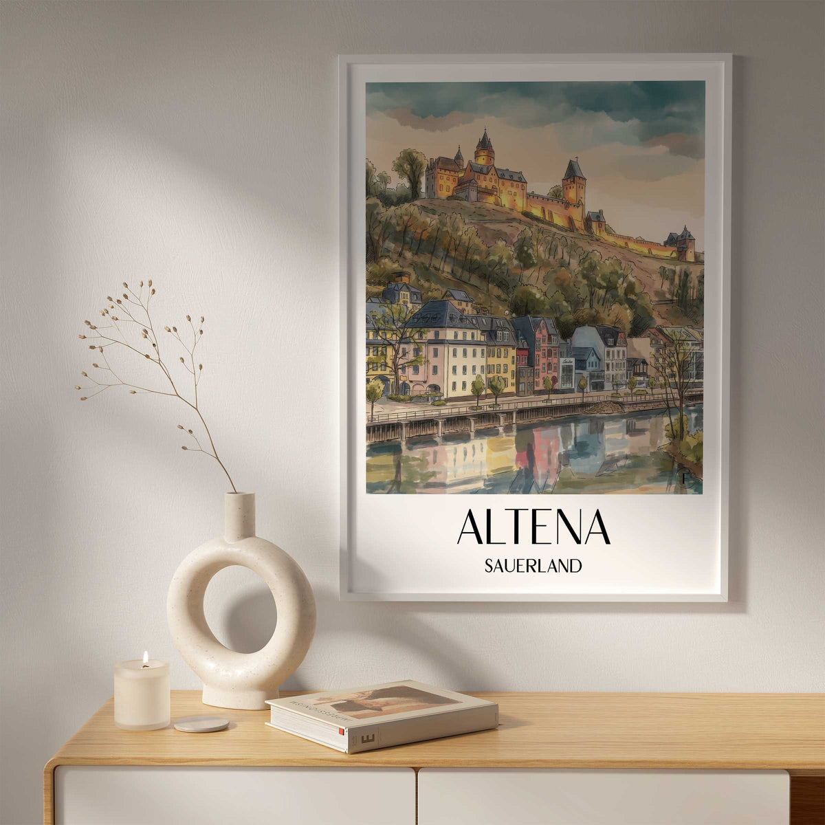 altena-sauerland-deutschland-poster-aquarell