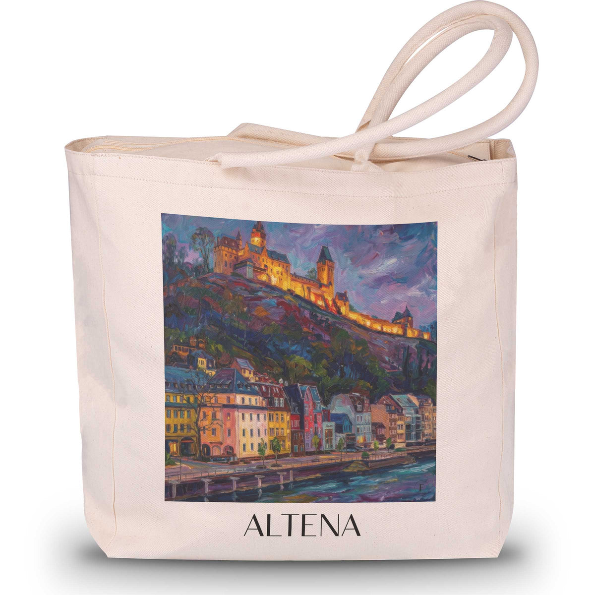 altena-sauerland-deutschland-einkaufstasche-oil-painting-oelgemaelde