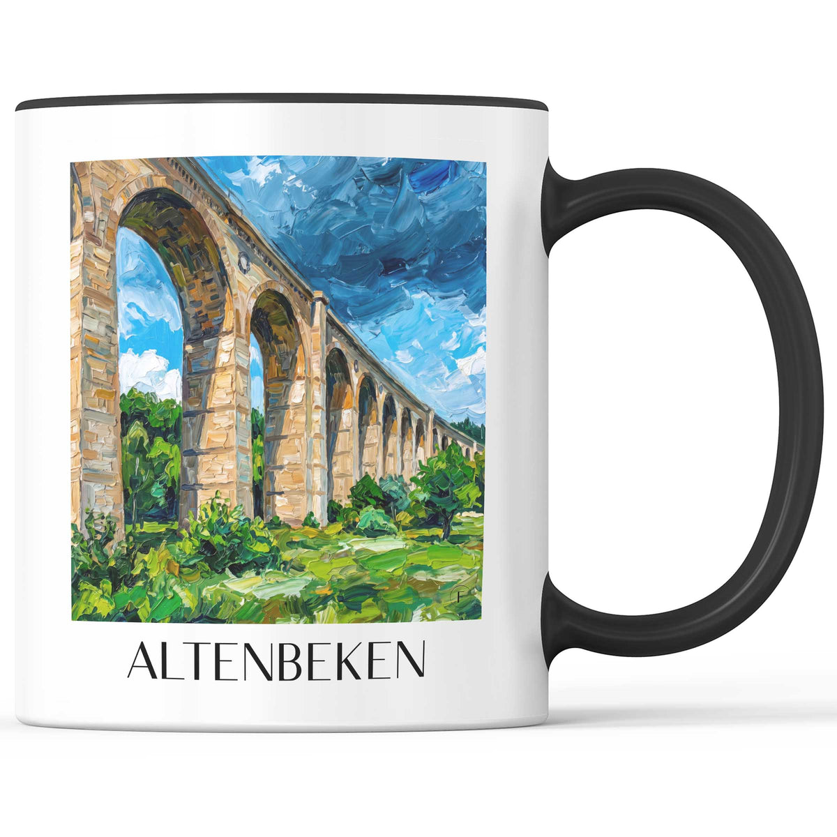Altenbeken Kaffeebecher - Eggegebirge - Deutschland Becher - Kaffeetasse im Ölgemälde Stil - favplace